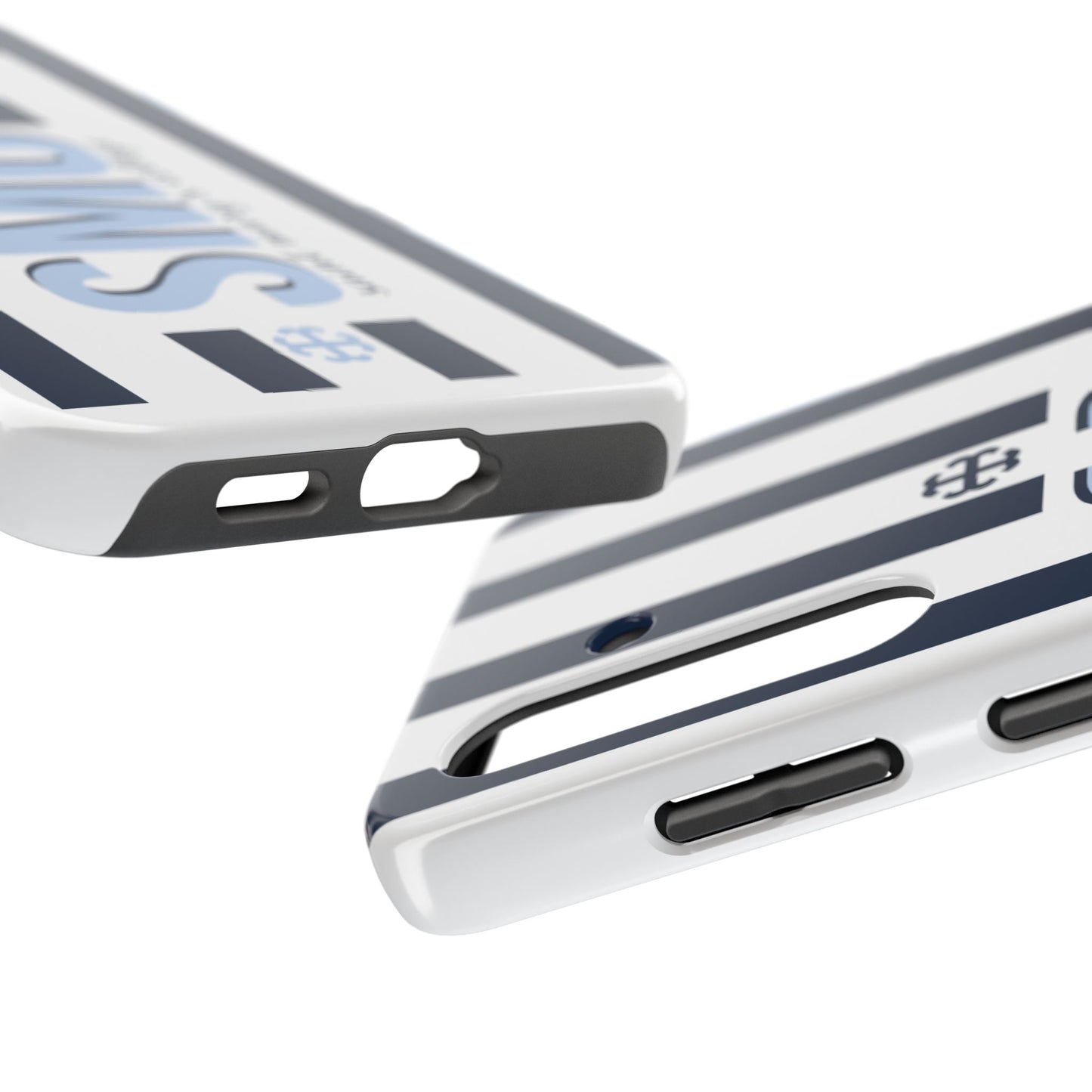 Saint Mary's College Navy Blue Striped Phone Case | French Cross | Better in Blue Co.