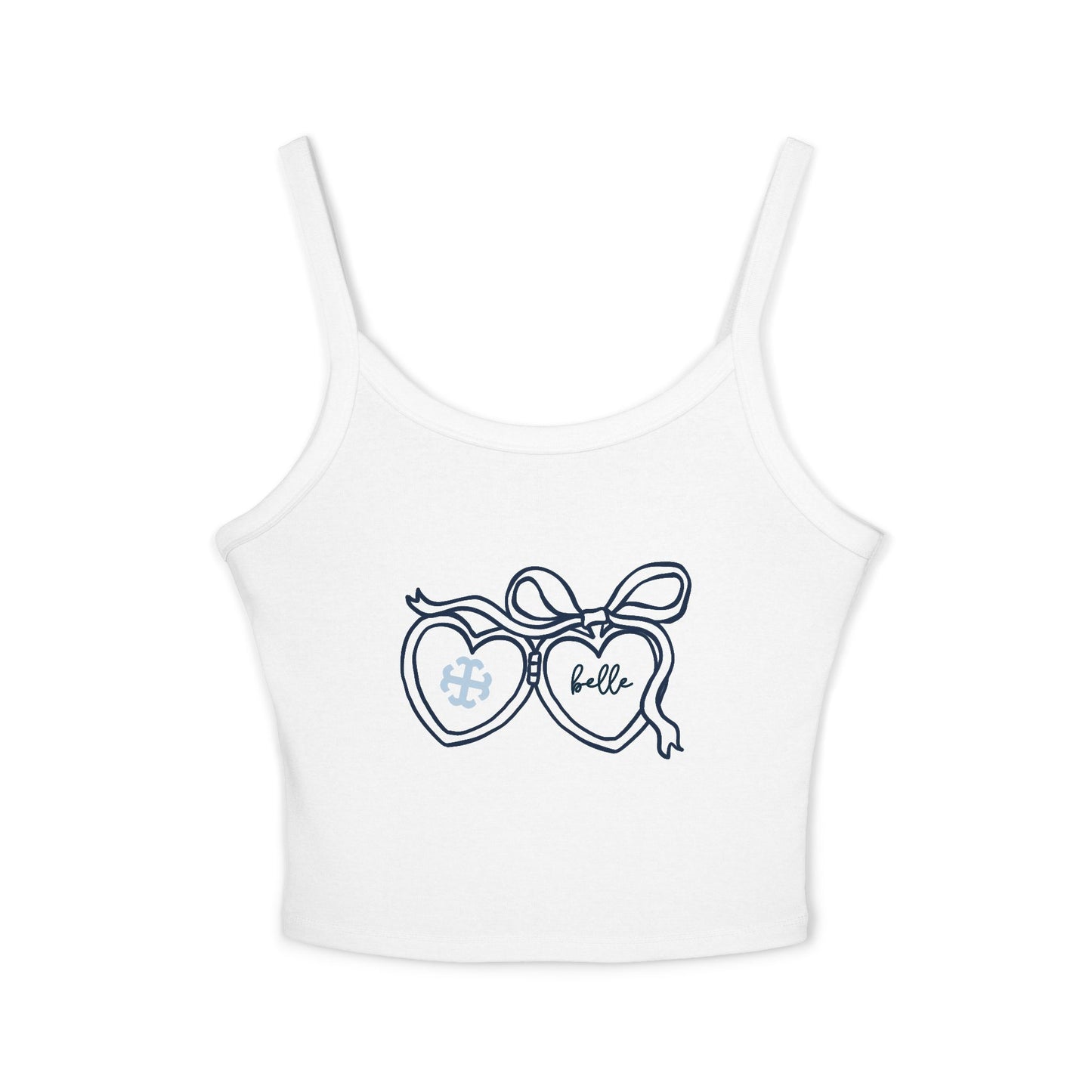 Saint Mary's College Heart Locket Coquette Tank Top | Belle | Smick | French Cross | Better in Blue Co.