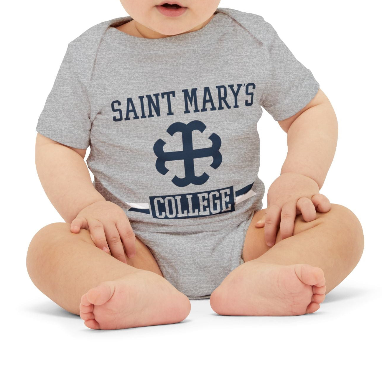 Saint Mary's College Baby Onesie No. 1 | French Cross | Better in Blue Co.