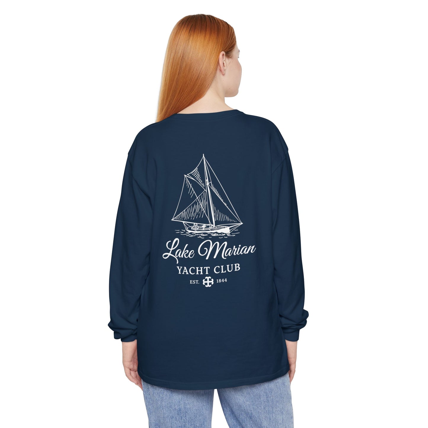 Saint Mary's College Lake Marian Yacht Club Long Sleeve | French Cross | Est. 1844 | Better in Blue Co.