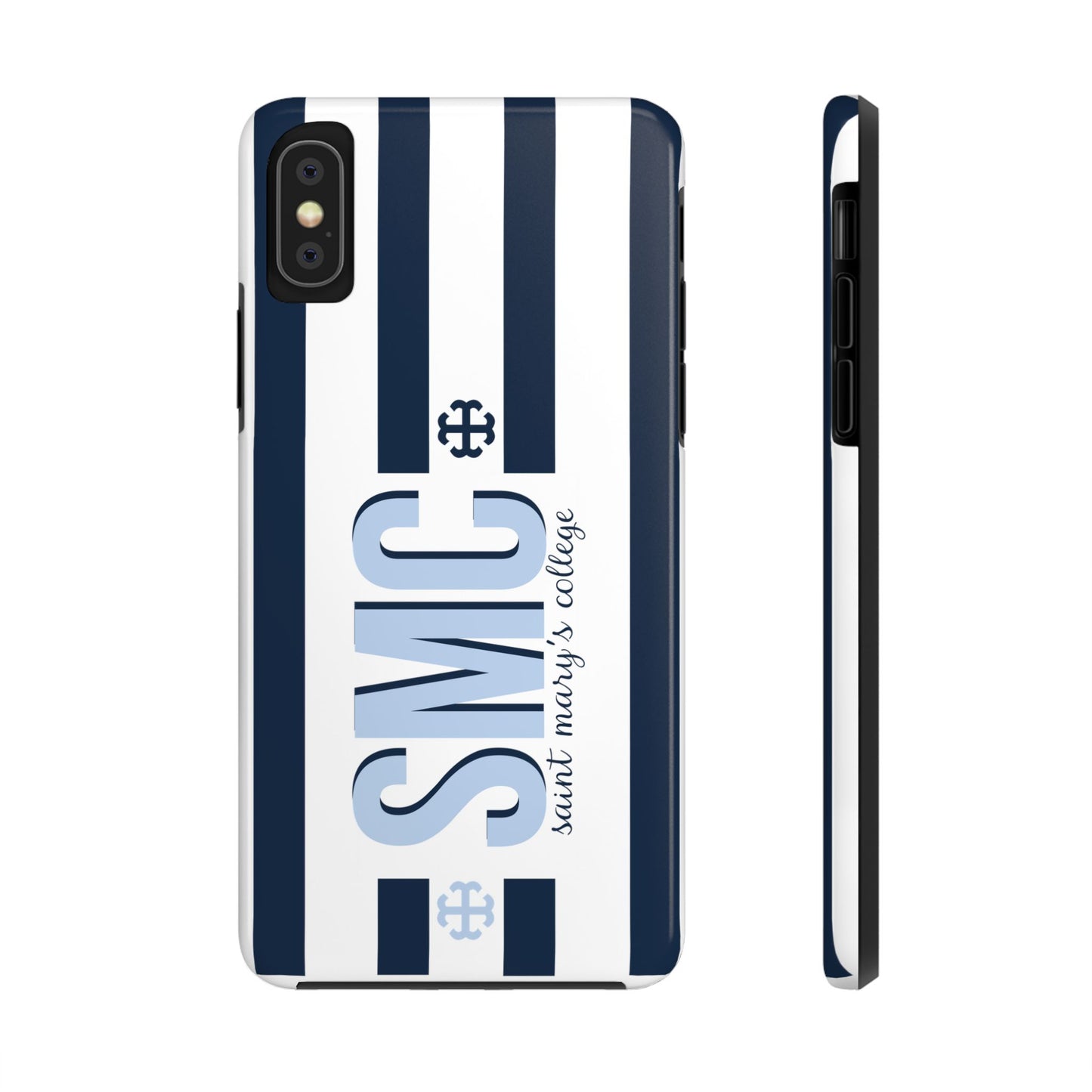 Saint Mary's College Navy Blue Striped Phone Case | French Cross | Better in Blue Co.