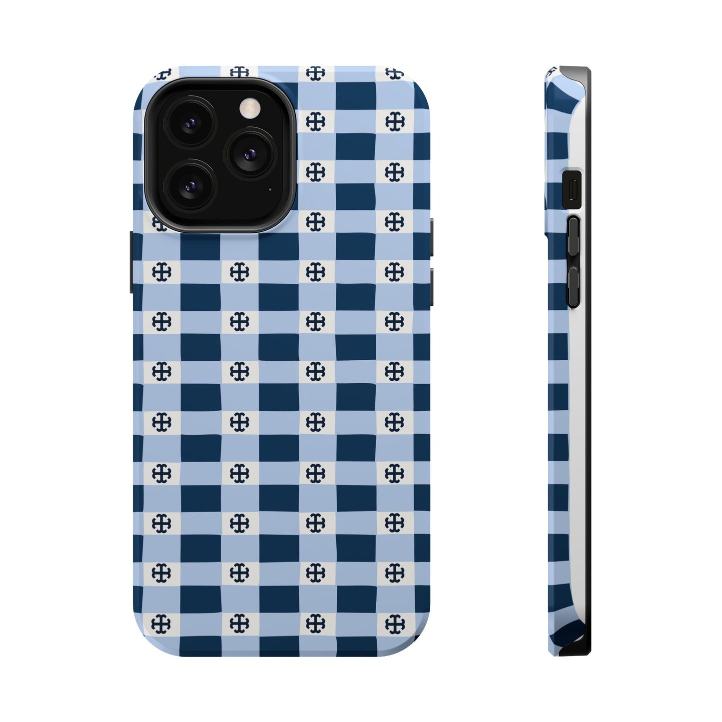 Saint Mary's College Gingham French Cross Magnetic Phone Case | Belles Blue | Better in Blue Co.