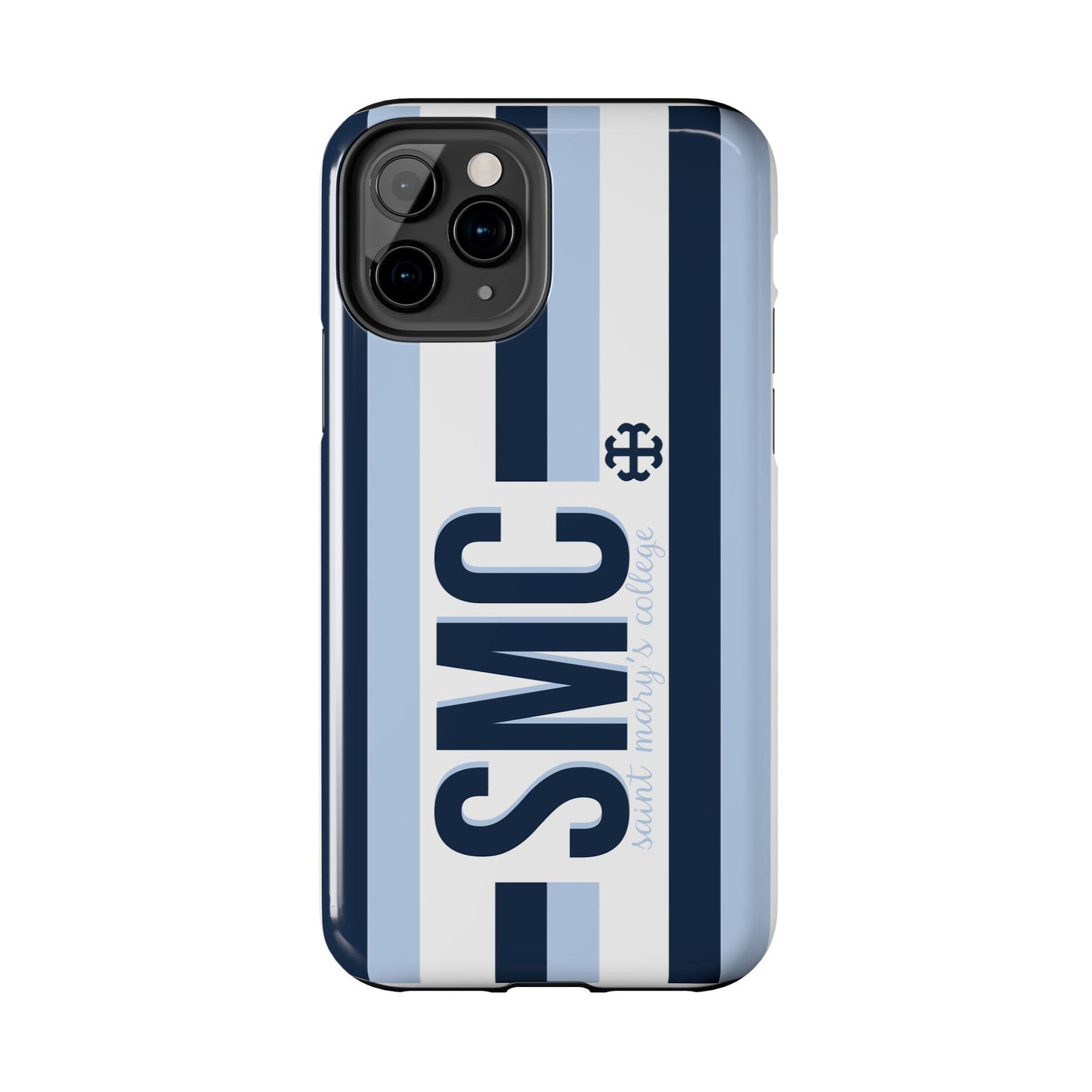 Saint Mary's College Phone Case SMC Navy/Belles Blue/White French Cross | Better in Blue Co.