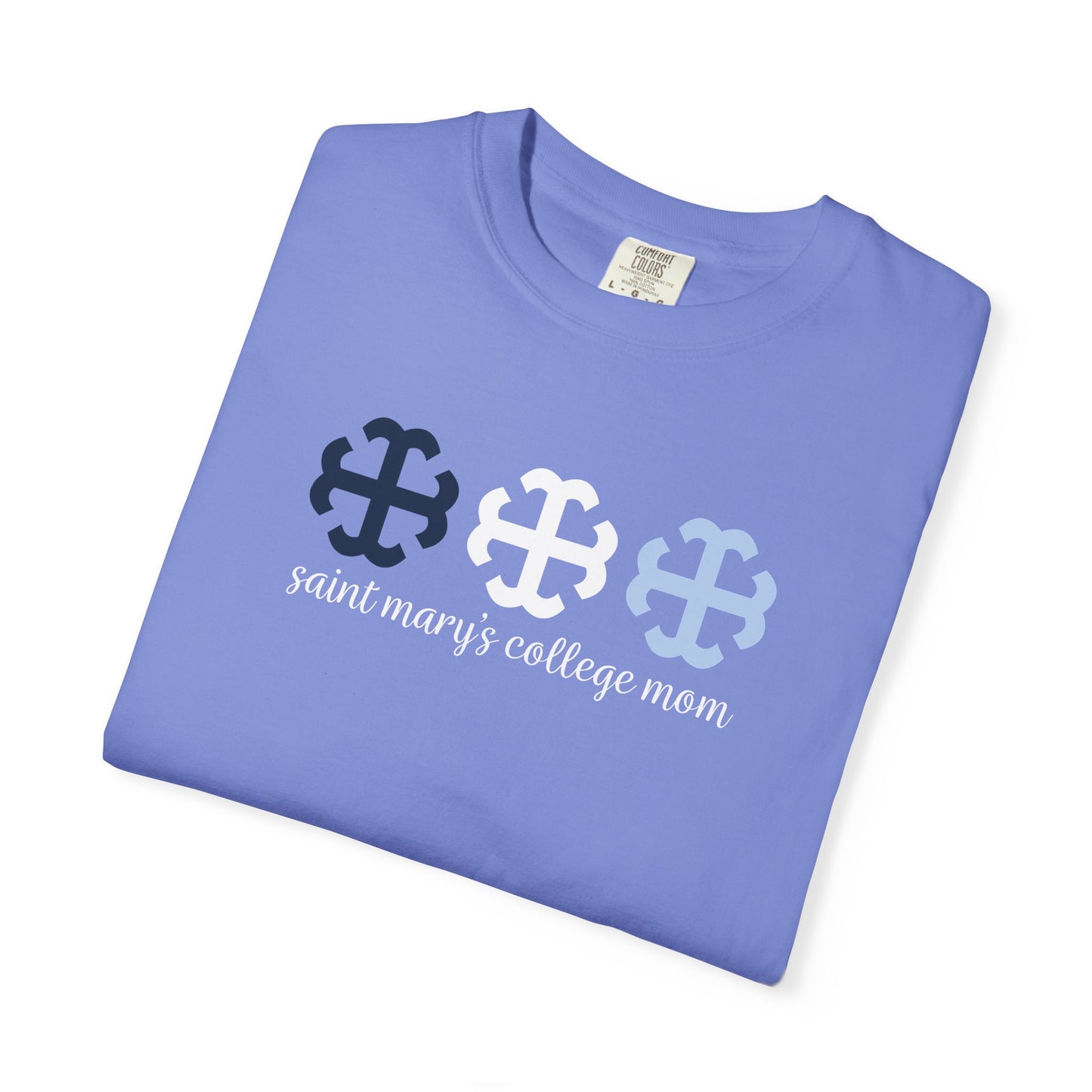 Saint Mary's College French Cross Mom Tee | Belles | Smick | Better in Blue Co.