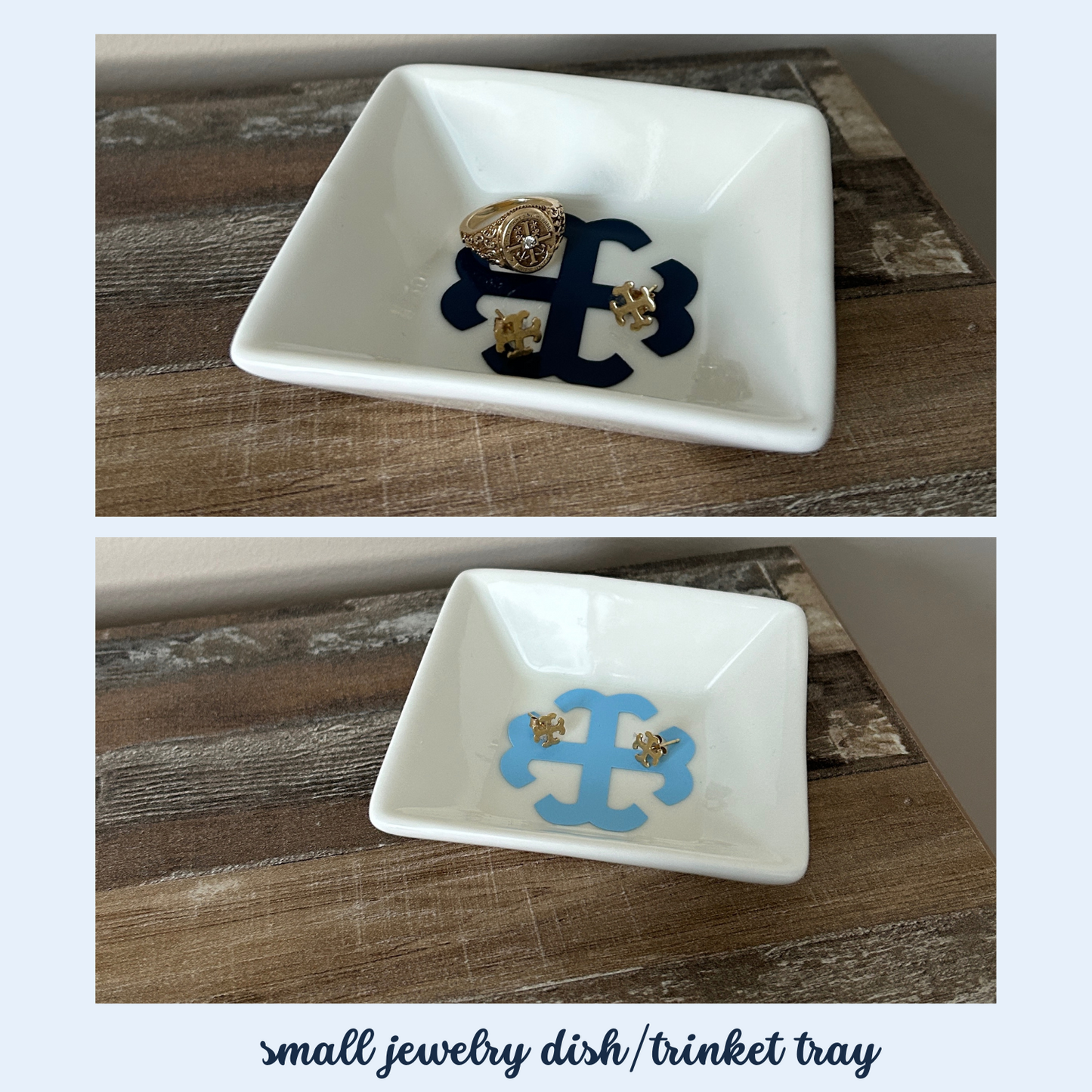 Saint Mary's College French Cross Jewelry Dish | Better in Blue Co.