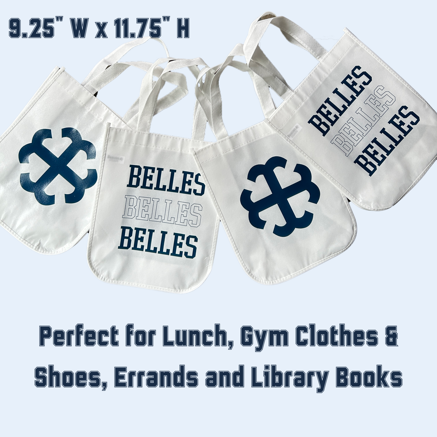 Saint Mary's College French Cross/ Belles Belles Belles Reusable Tote Bag | Better in Blue Co.