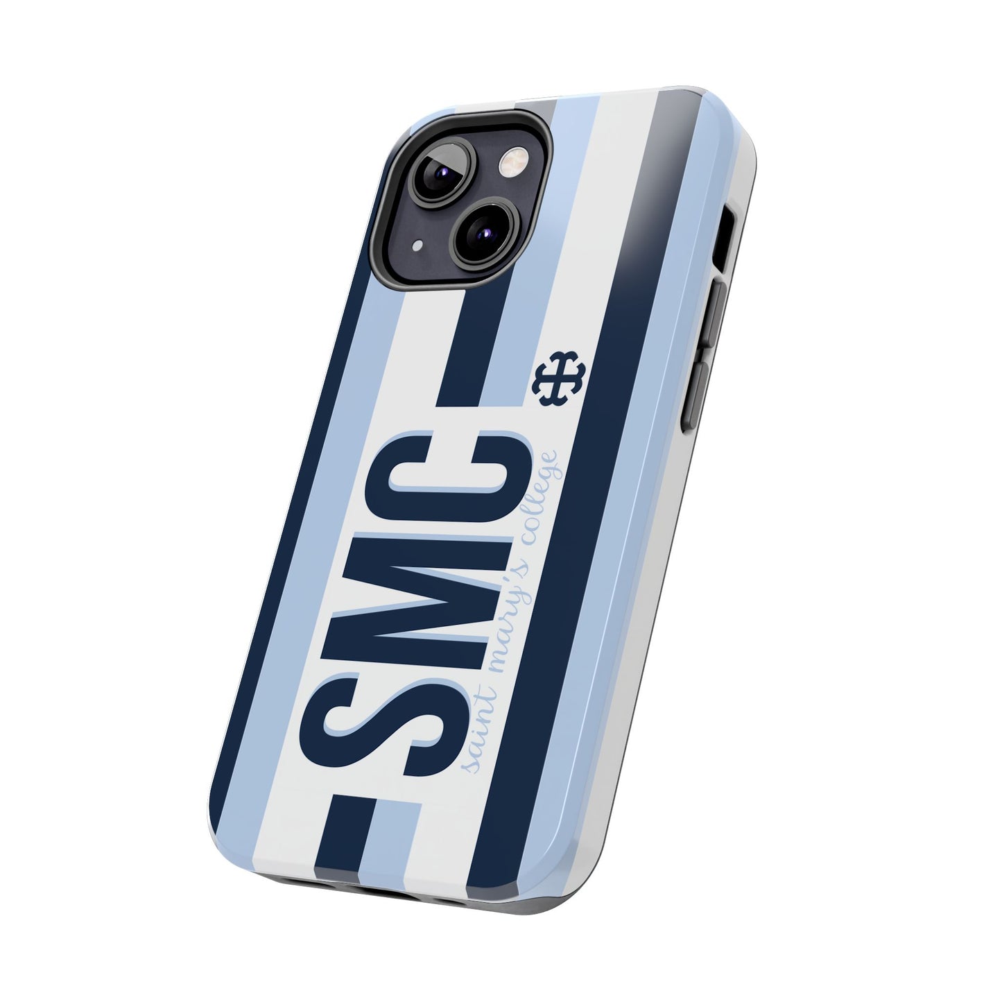 Saint Mary's College Phone Case SMC Navy/Belles Blue/White French Cross | Better in Blue Co.