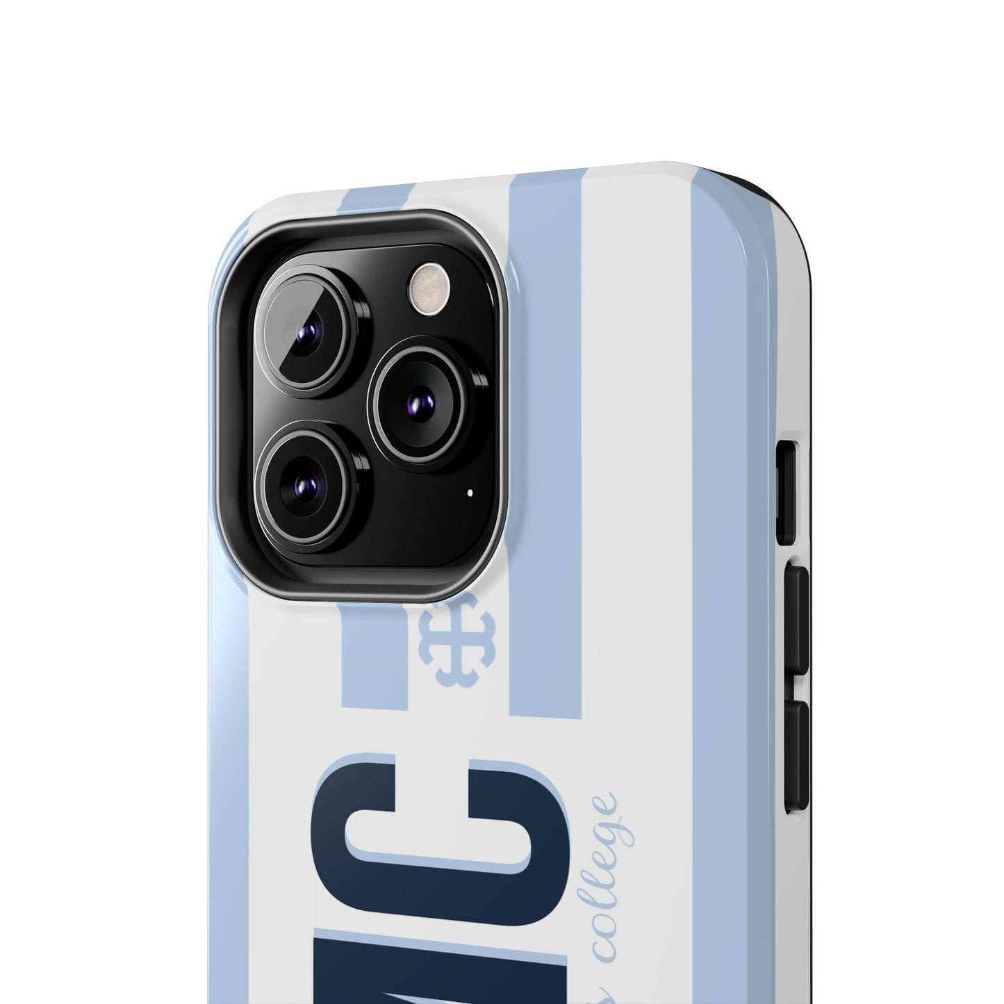 Saint Mary's College Belles Blue Striped Phone Case | French Cross | Better in Blue Co.