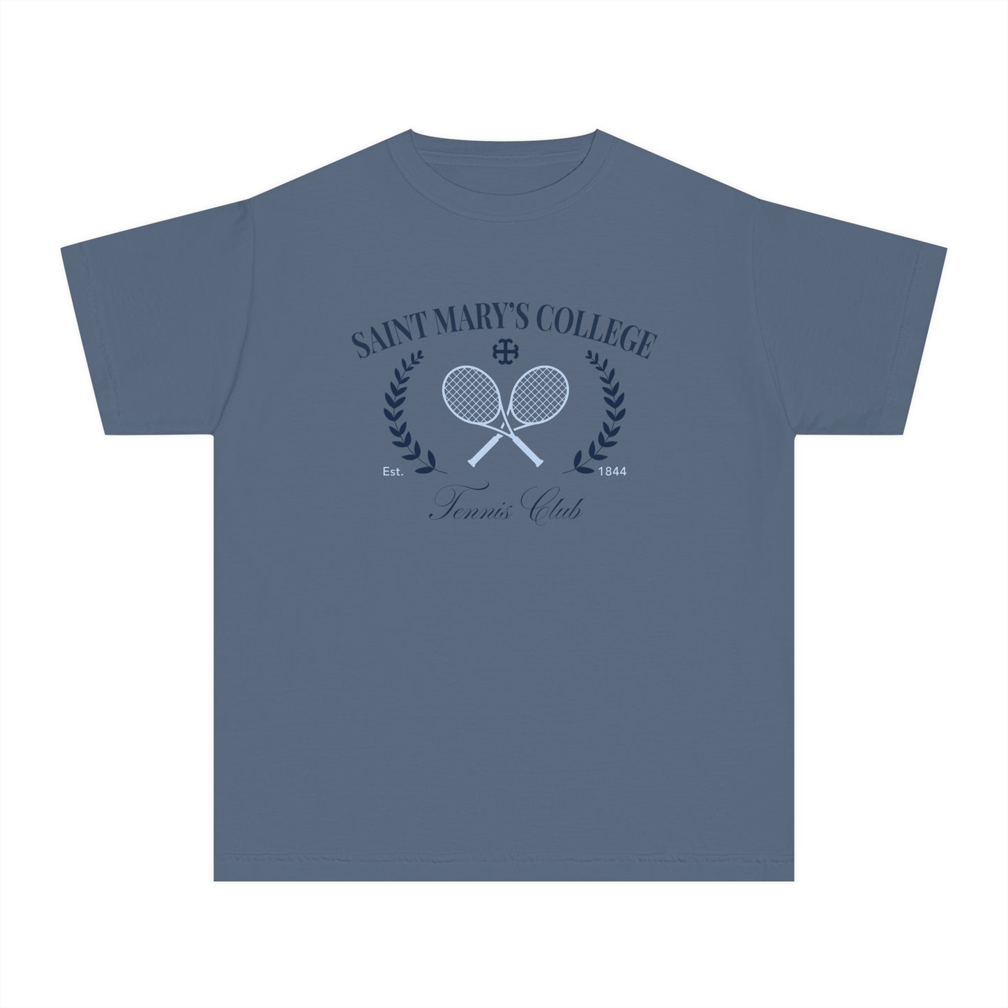 Saint Mary's College Tennis Club T-Shirt | Youth Tee | French Cross | Better in Blue Co.