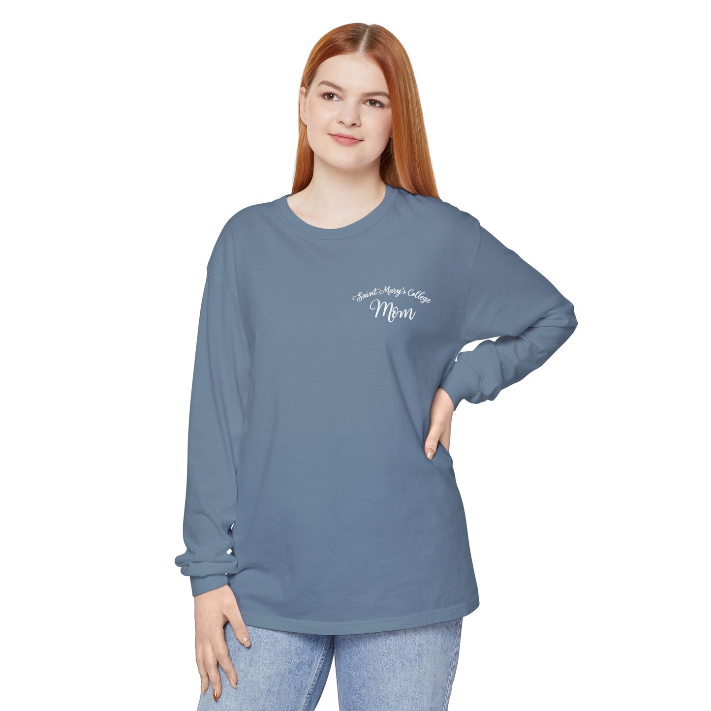 Saint Mary's College "Mom" Long Sleeve | The Best Moms | Comfort Colors
