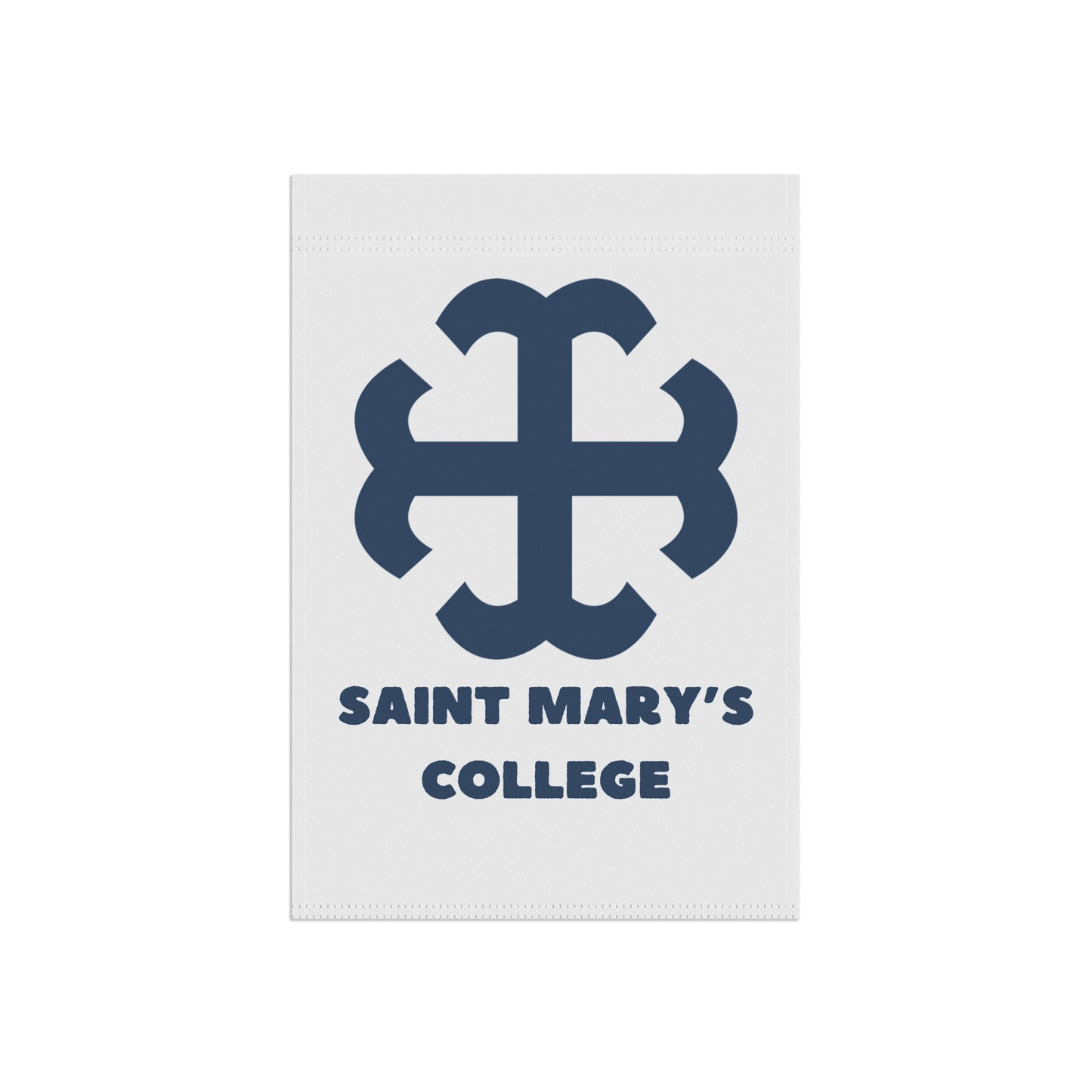 Saint Mary's College White/Navy Garden & House Banner | French Cross | Better in Blue Co.