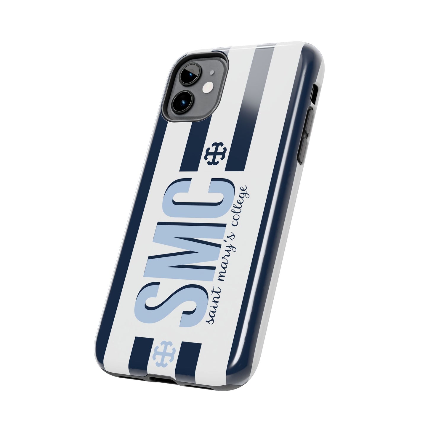 Saint Mary's College Navy Blue Striped Phone Case | French Cross | Better in Blue Co.
