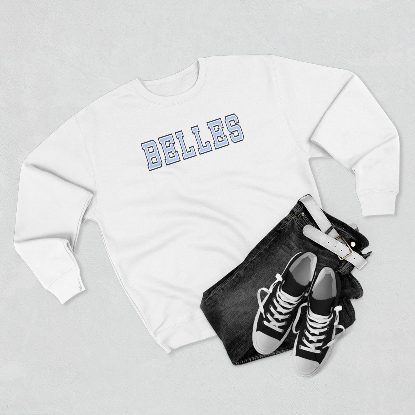 Saint Mary's College "BELLES" Unisex Crewneck Sweatshirt | Navy Blue | Belles Blue | Better in Blue Co.