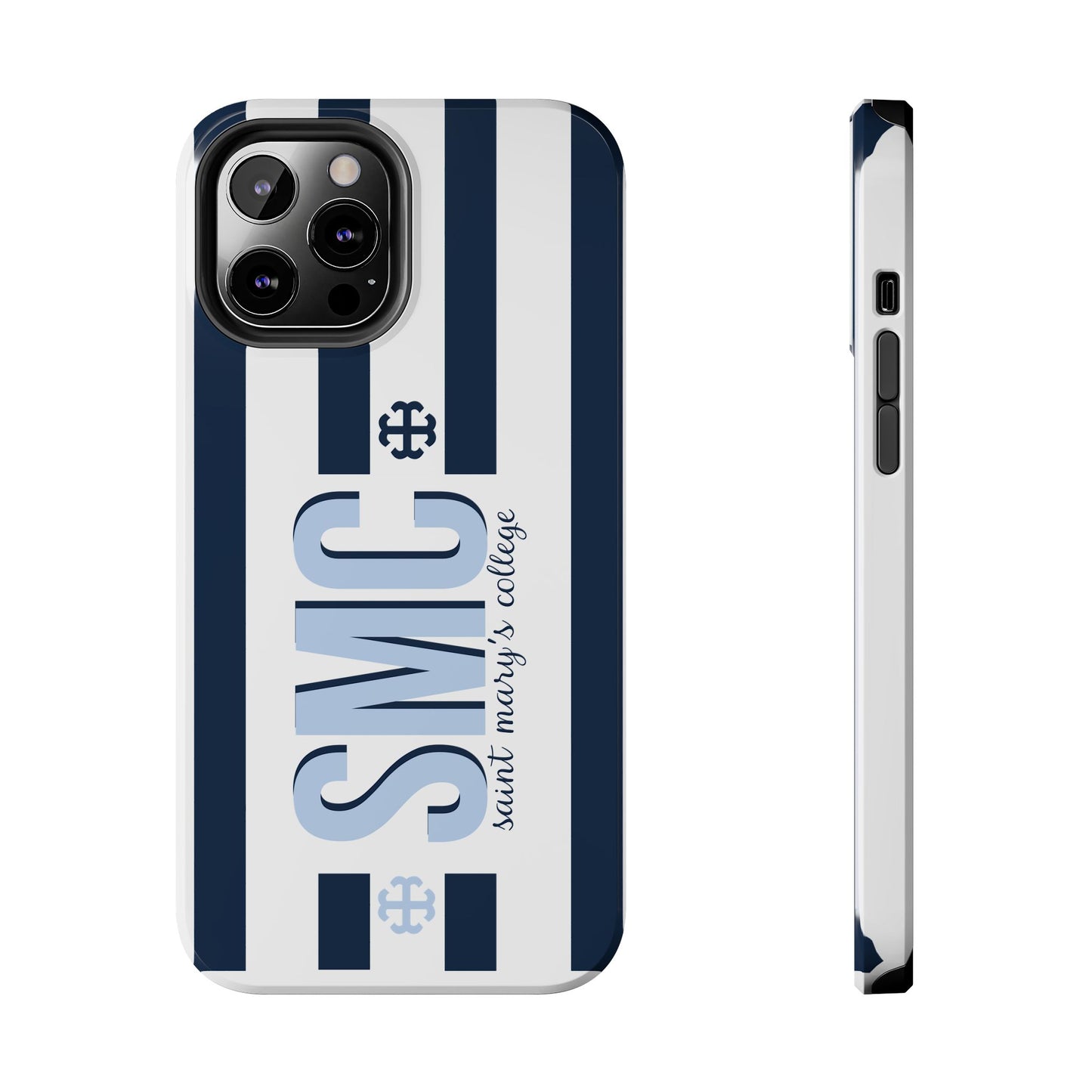 Saint Mary's College Navy Blue Striped Phone Case | French Cross | Better in Blue Co.