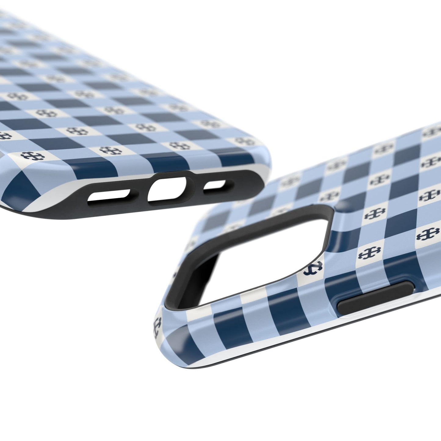 Saint Mary's College Gingham French Cross Magnetic Phone Case | Belles Blue | Better in Blue Co.