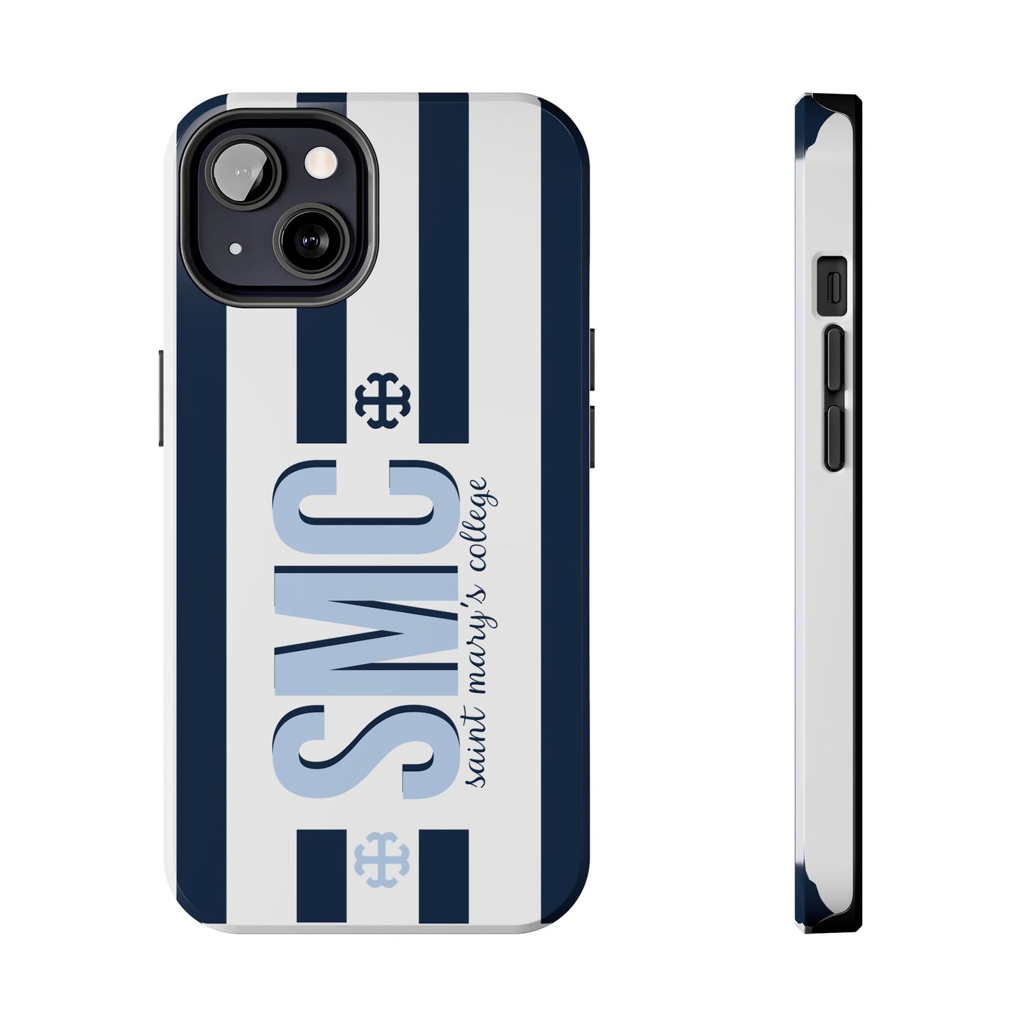 Saint Mary's College Navy Blue Striped Phone Case | French Cross | Better in Blue Co.