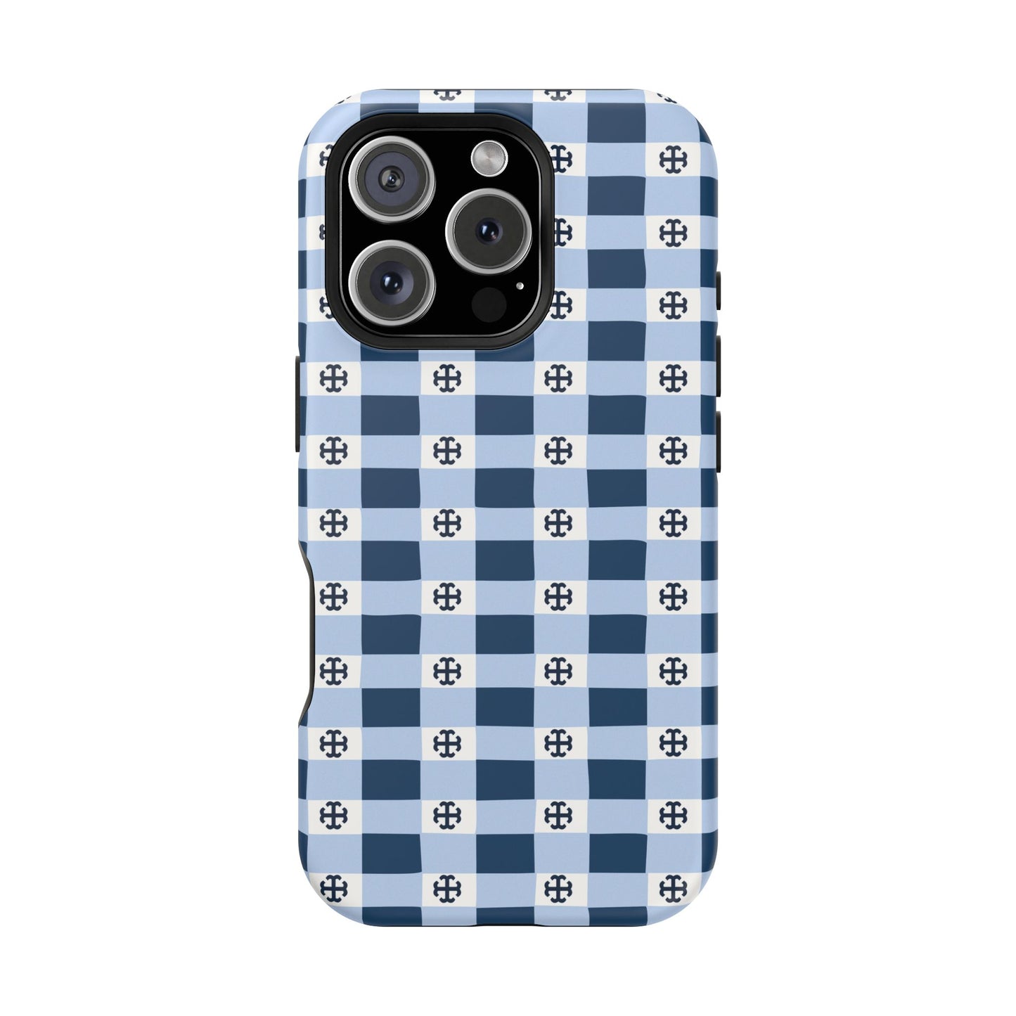Saint Mary's College Gingham French Cross Magnetic Phone Case | Belles Blue | Better in Blue Co.