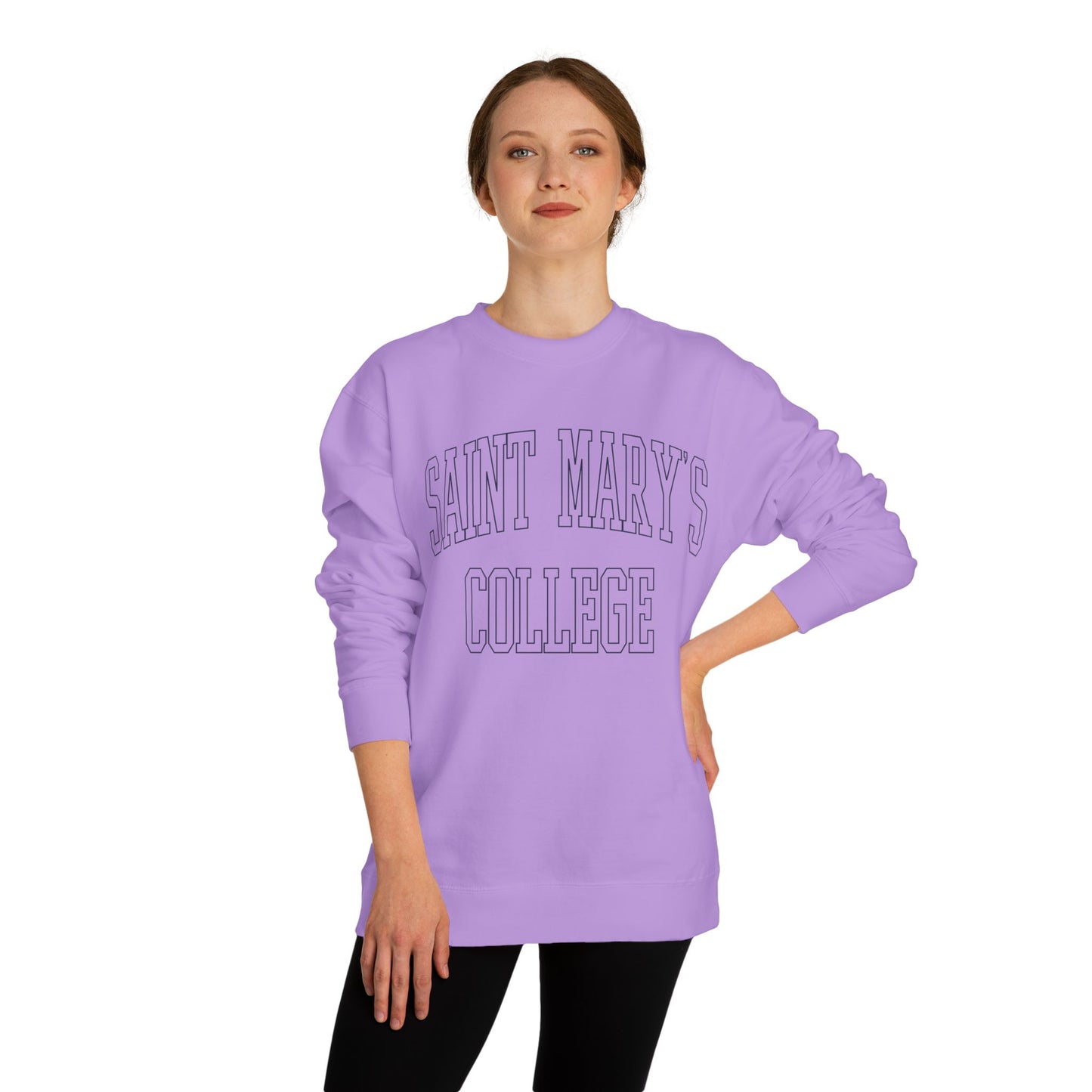 Saint Mary's College Outline Unisex Crew Neck Sweatshirt | Notre Dame, IN | Better in Blue Co.