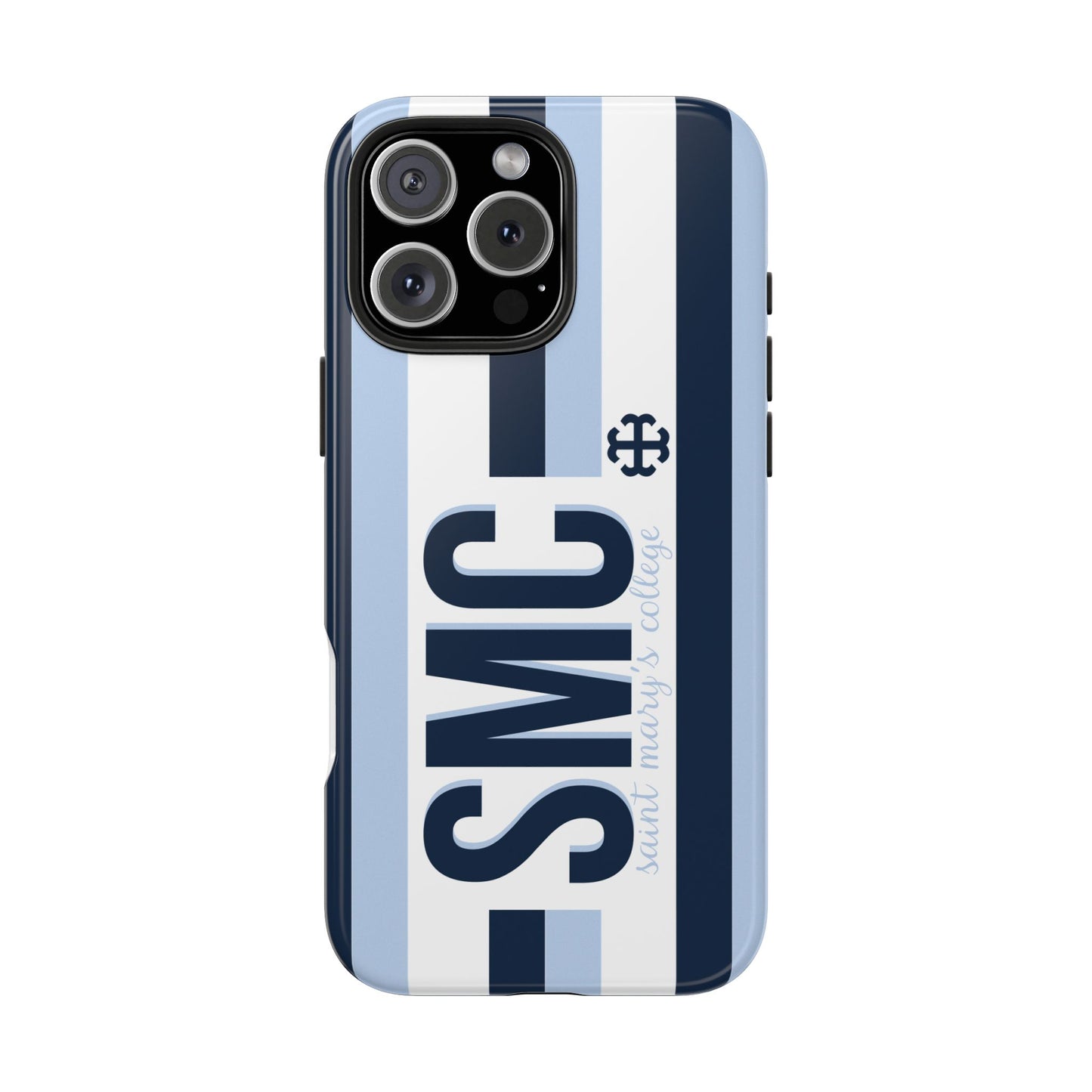 Saint Mary's College Phone Case SMC Navy/Belles Blue/White French Cross | Better in Blue Co.