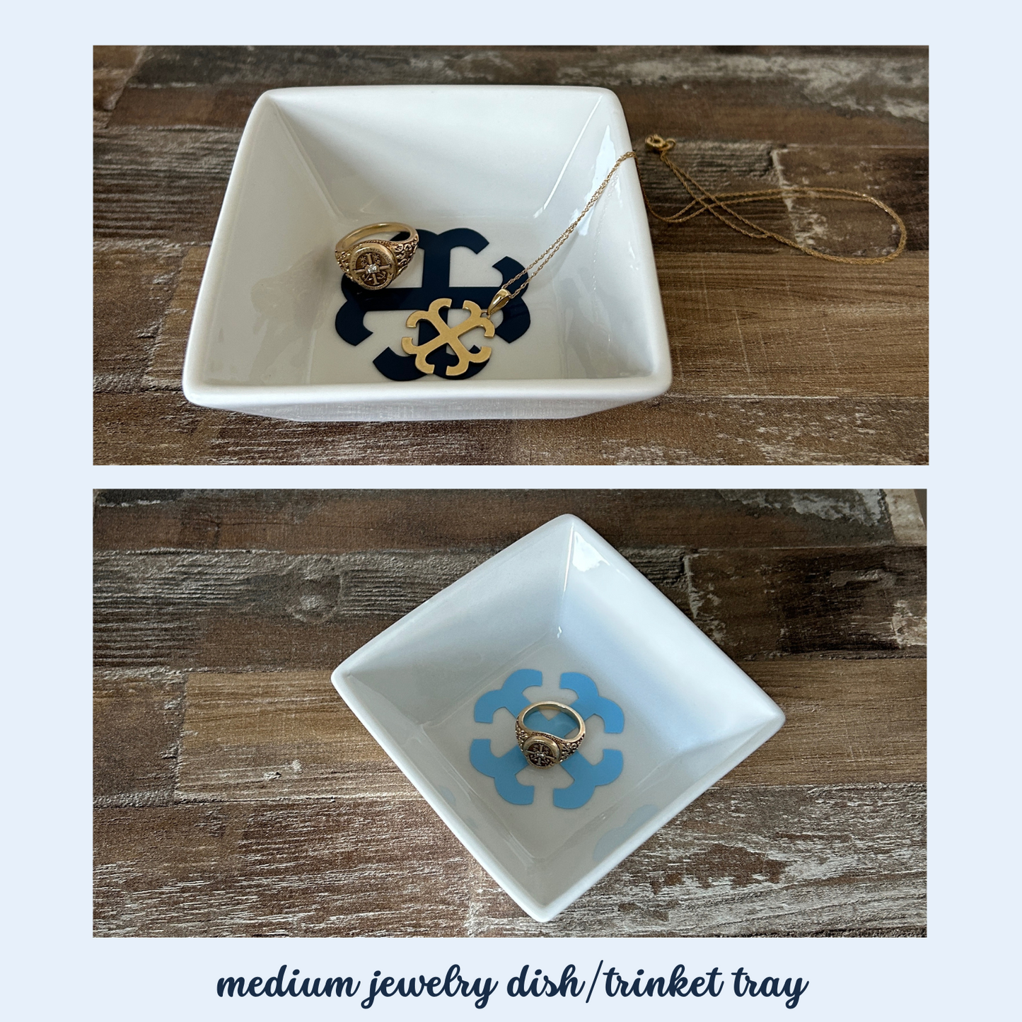 Saint Mary's College French Cross Jewelry Dish | Better in Blue Co.