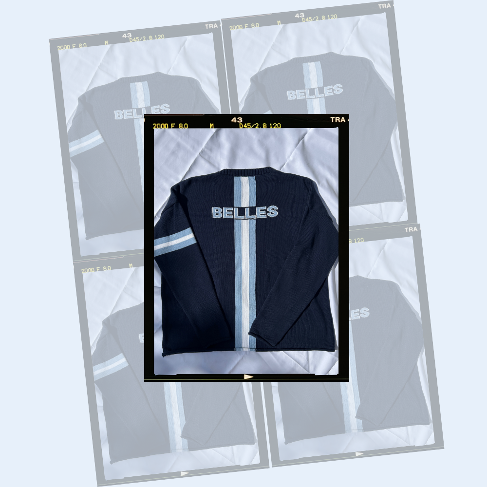 The French Cross Sweater | Saint Mary's College | Two Versions | Navy | Belles Blue | White | Better in Blue Co.