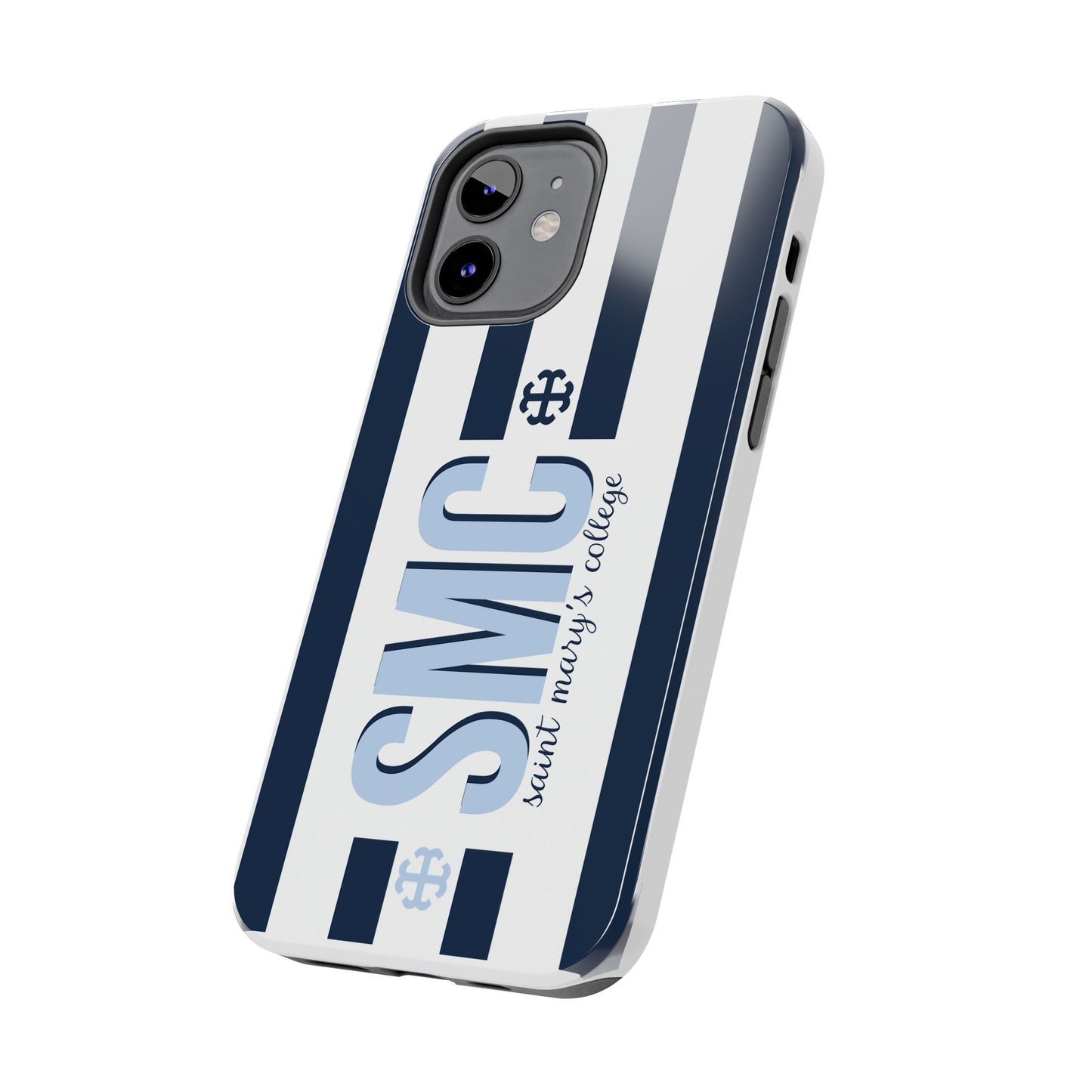 Saint Mary's College Navy Blue Striped Phone Case | French Cross | Better in Blue Co.
