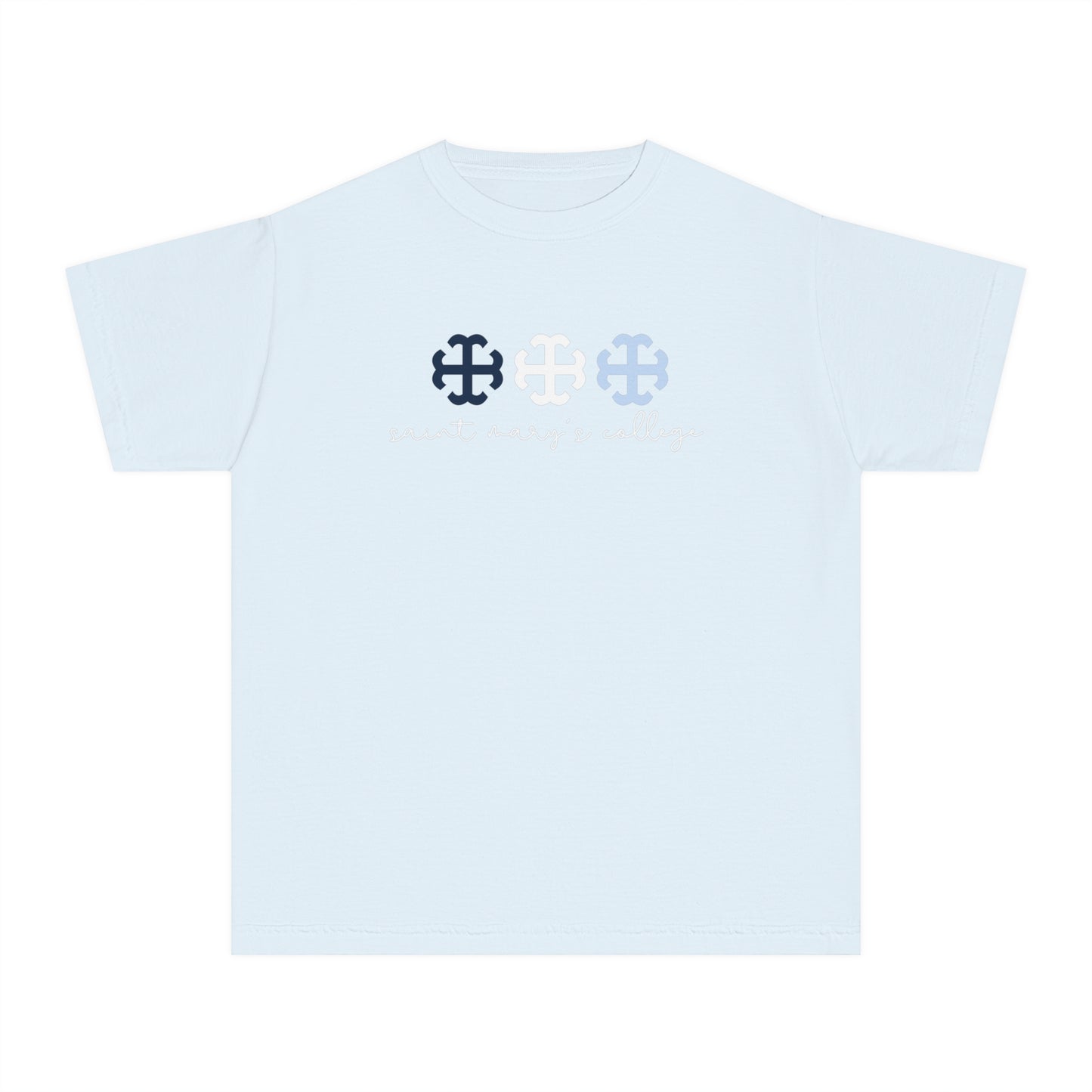 Youth Saint Mary's College French Cross Tee | Belles | Smick | Better in Blue Co.