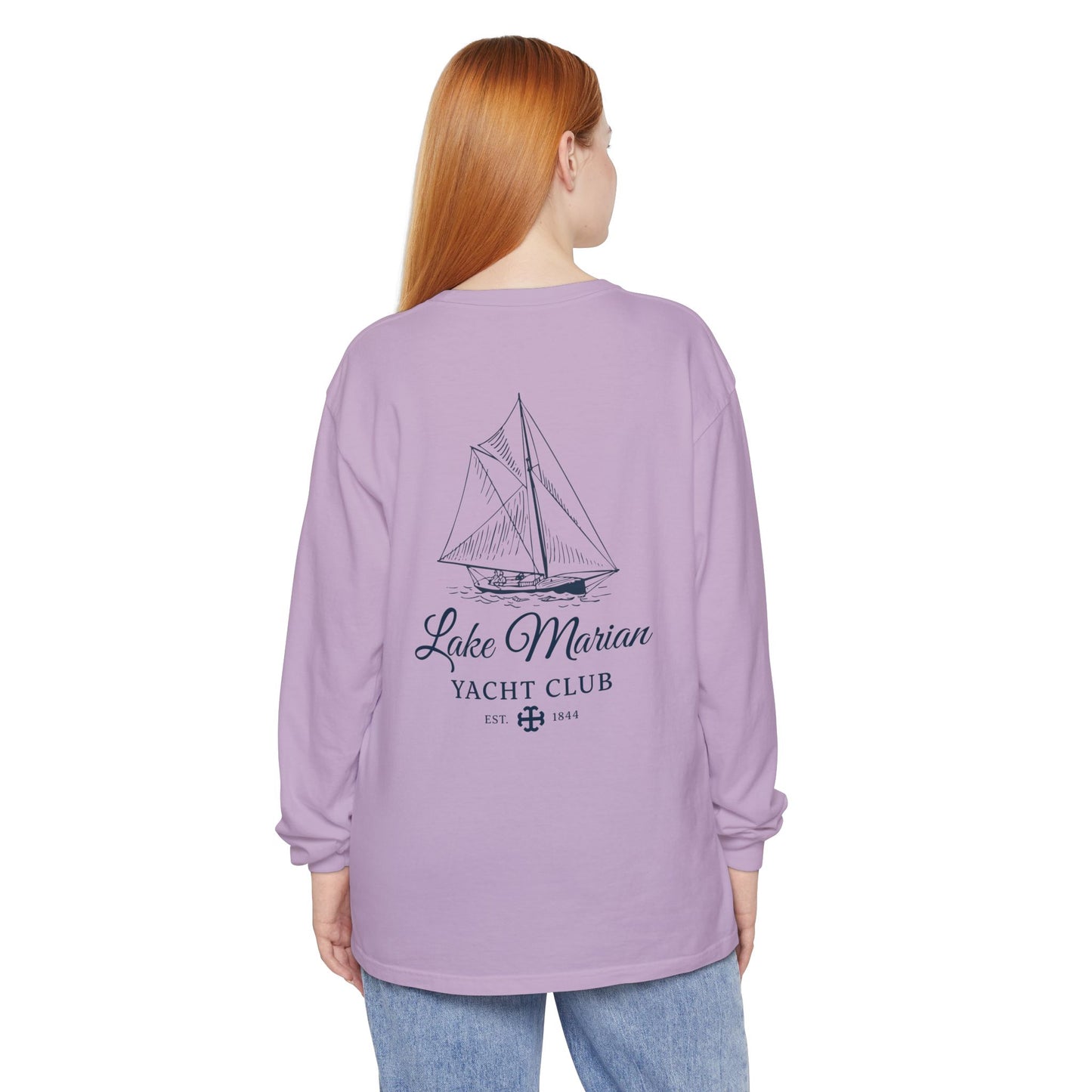 Saint Mary's College Lake Marian Yacht Club Long Sleeve | French Cross | Est. 1844 | Better in Blue Co.