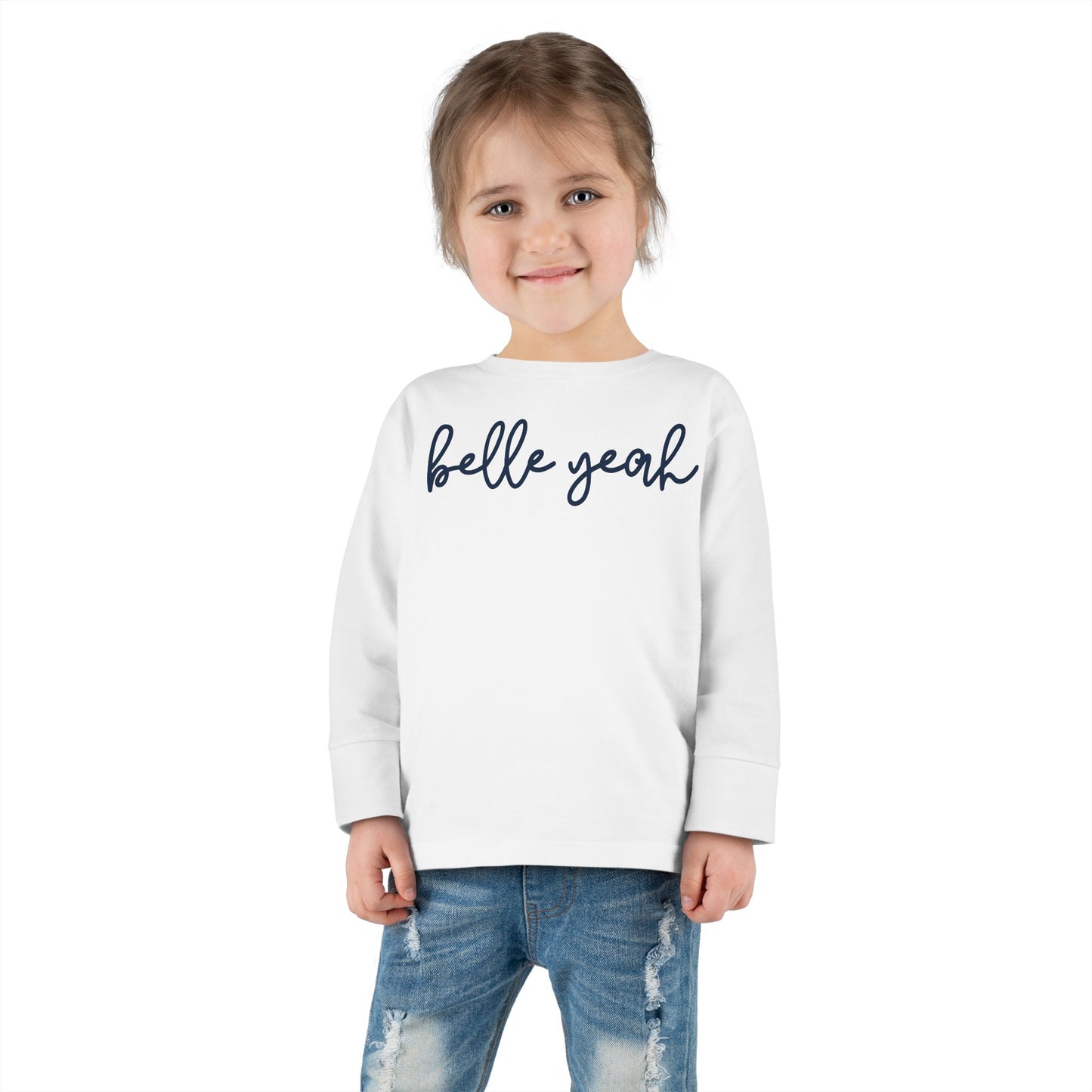 Toddler Saint Mary's College Belle Yeah Long Sleeve Tee | Better in Blue Co.