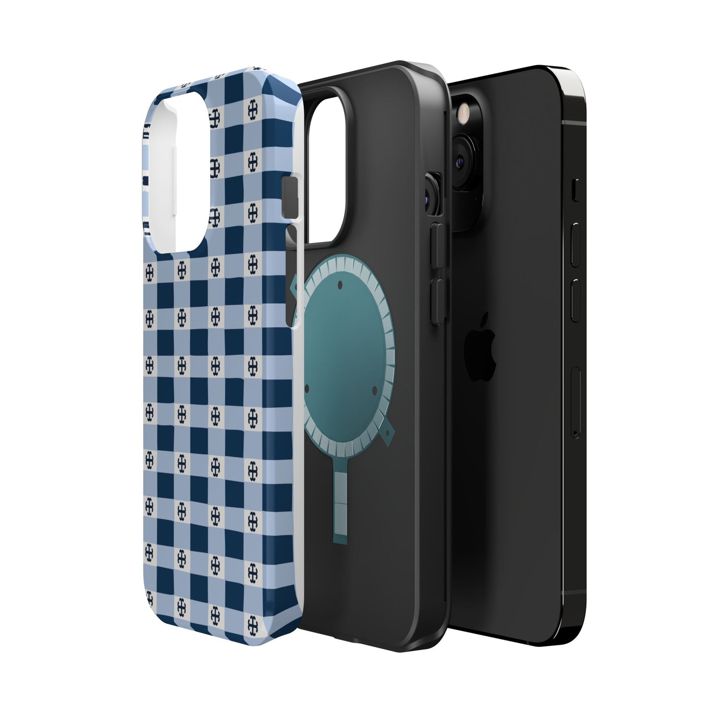 Saint Mary's College Gingham French Cross Magnetic Phone Case | Belles Blue | Better in Blue Co.