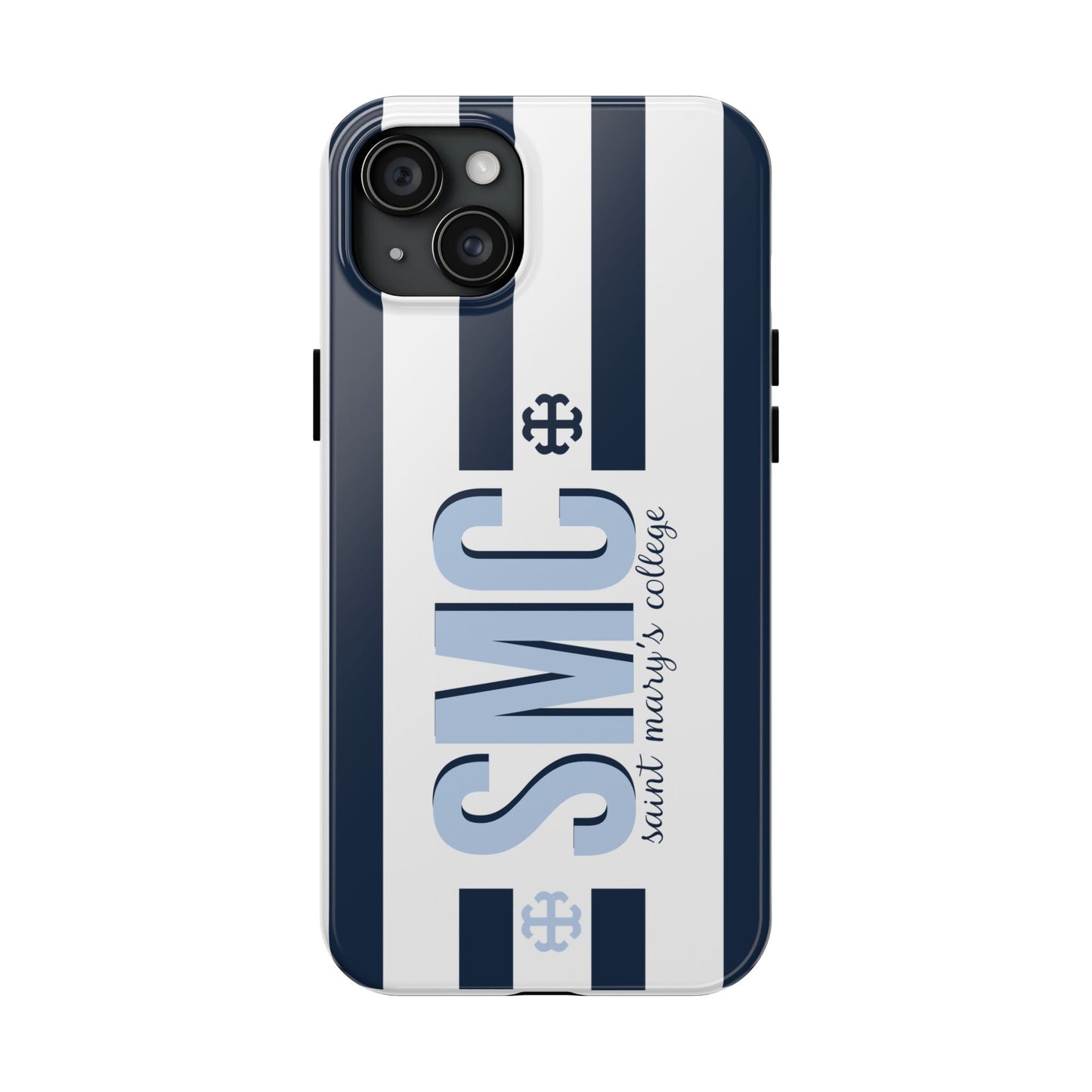 Saint Mary's College Navy Blue Striped Phone Case | French Cross | Better in Blue Co.