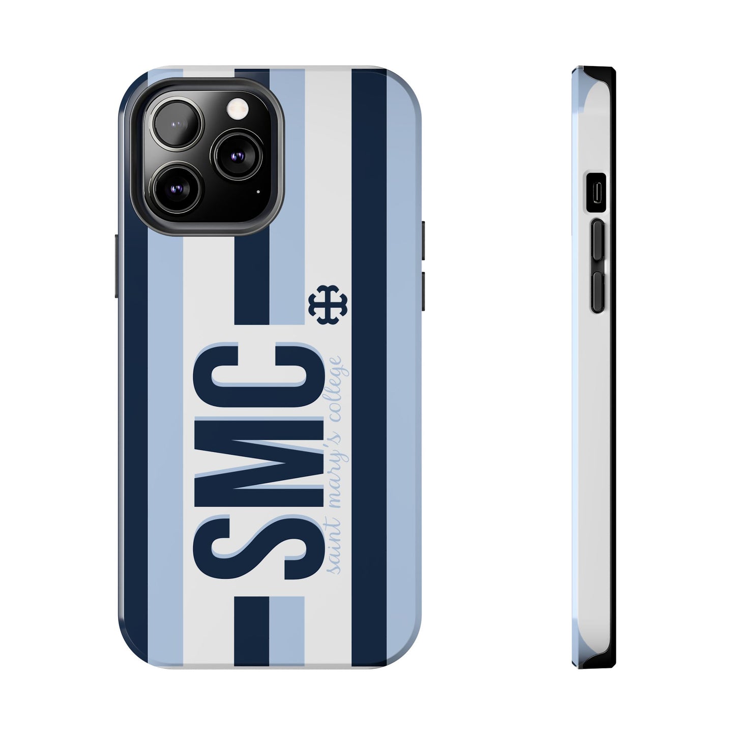 Saint Mary's College Phone Case SMC Navy/Belles Blue/White French Cross | Better in Blue Co.