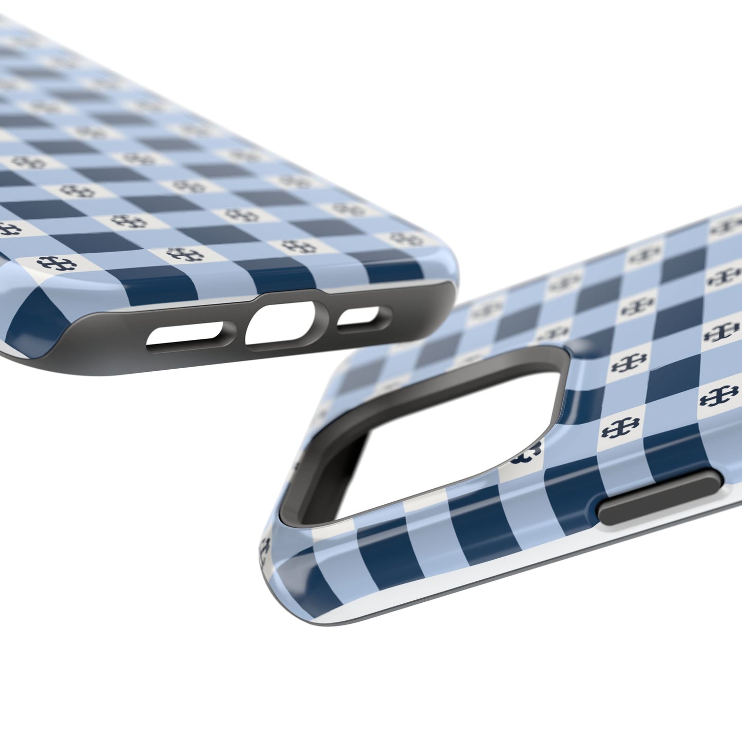 Saint Mary's College Gingham French Cross Magnetic Phone Case | Belles Blue | Better in Blue Co.
