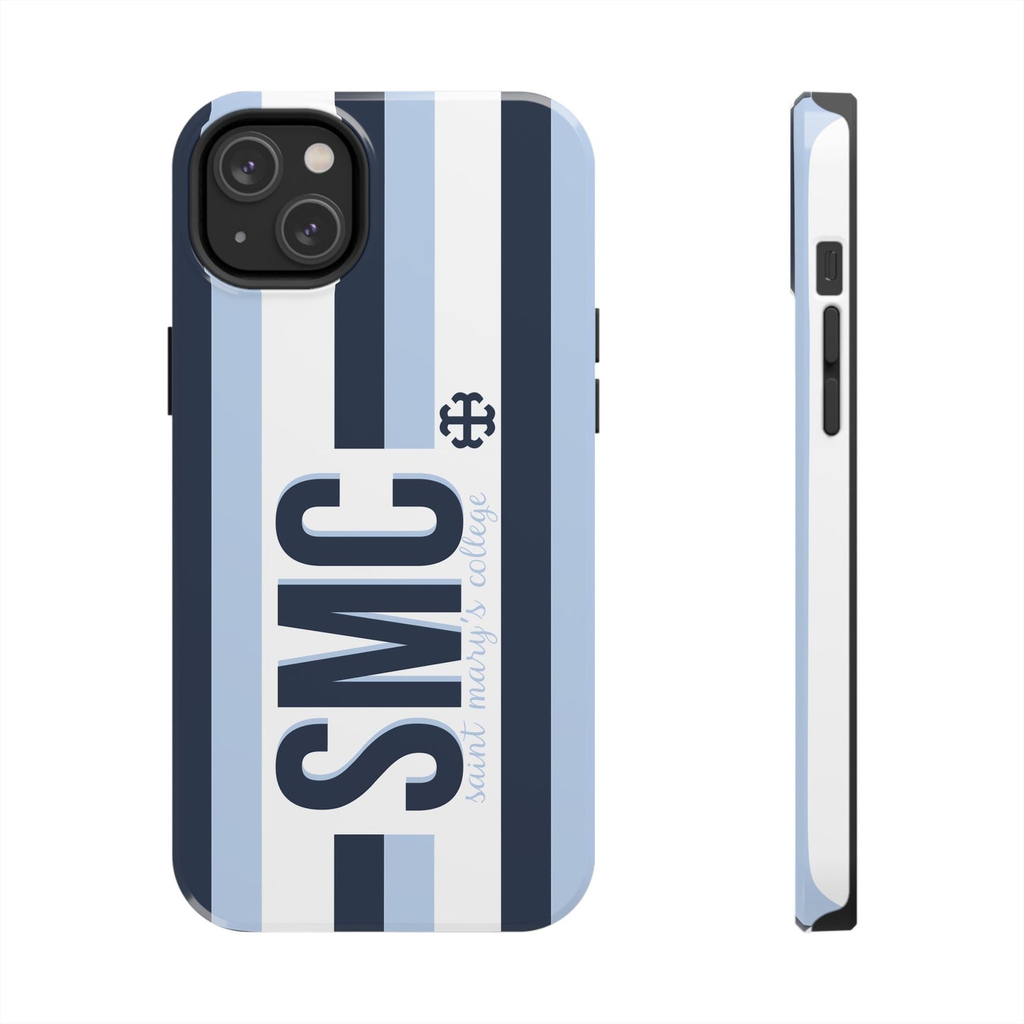 Saint Mary's College Phone Case SMC Navy/Belles Blue/White French Cross | Better in Blue Co.