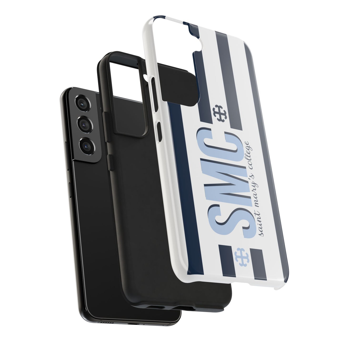 Saint Mary's College Navy Blue Striped Phone Case | French Cross | Better in Blue Co.