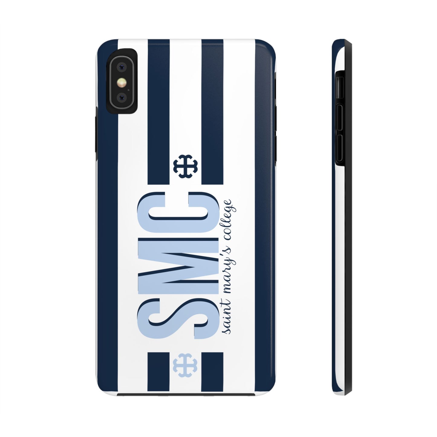 Saint Mary's College Navy Blue Striped Phone Case | French Cross | Better in Blue Co.