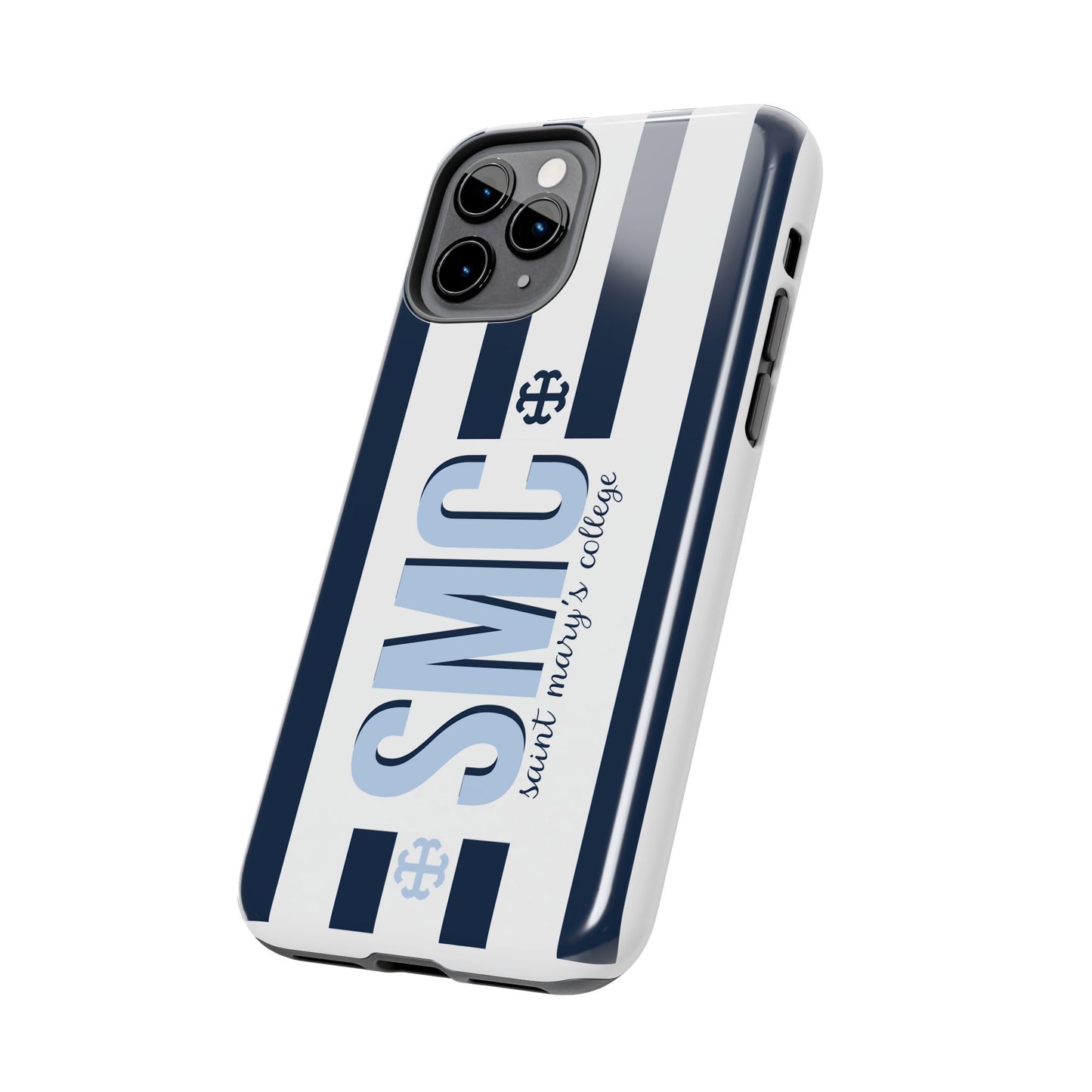 Saint Mary's College Navy Blue Striped Phone Case | French Cross | Better in Blue Co.