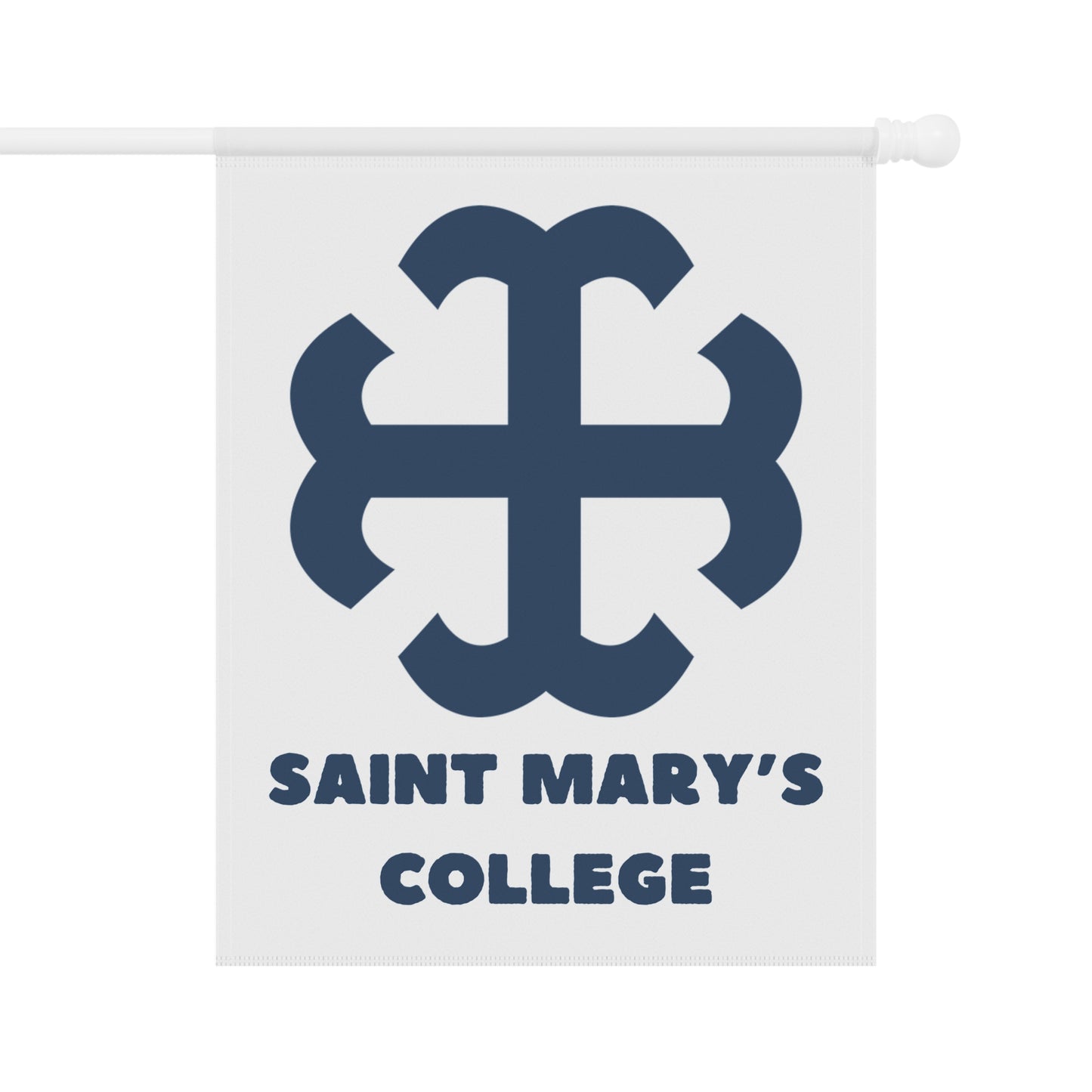 Saint Mary's College White/Navy Garden & House Banner | French Cross | Better in Blue Co.