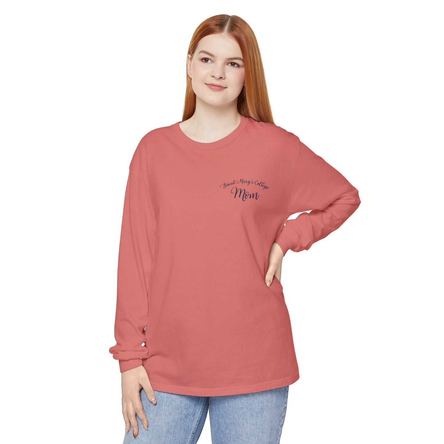 Saint Mary's College "Mom" Long Sleeve | The Best Moms | Comfort Colors