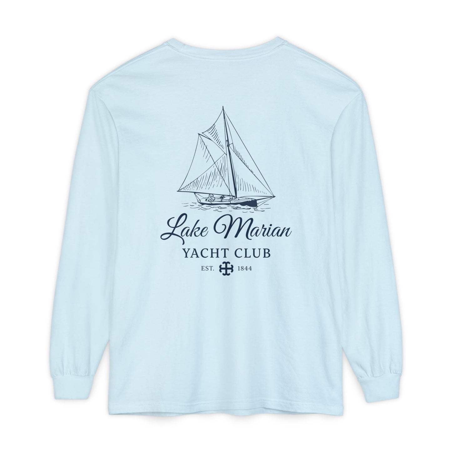 Saint Mary's College Lake Marian Yacht Club Long Sleeve | French Cross | Est. 1844 | Better in Blue Co.