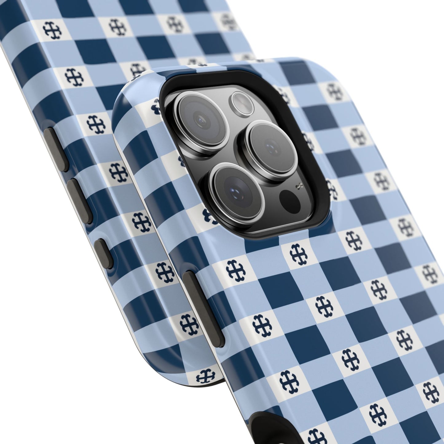Saint Mary's College Gingham French Cross Magnetic Phone Case | Belles Blue | Better in Blue Co.