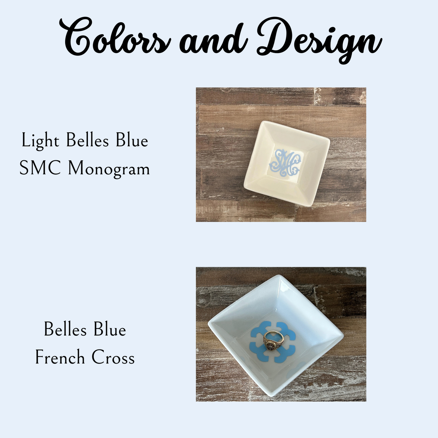 Saint Mary's College French Cross Jewelry Dish | Better in Blue Co.