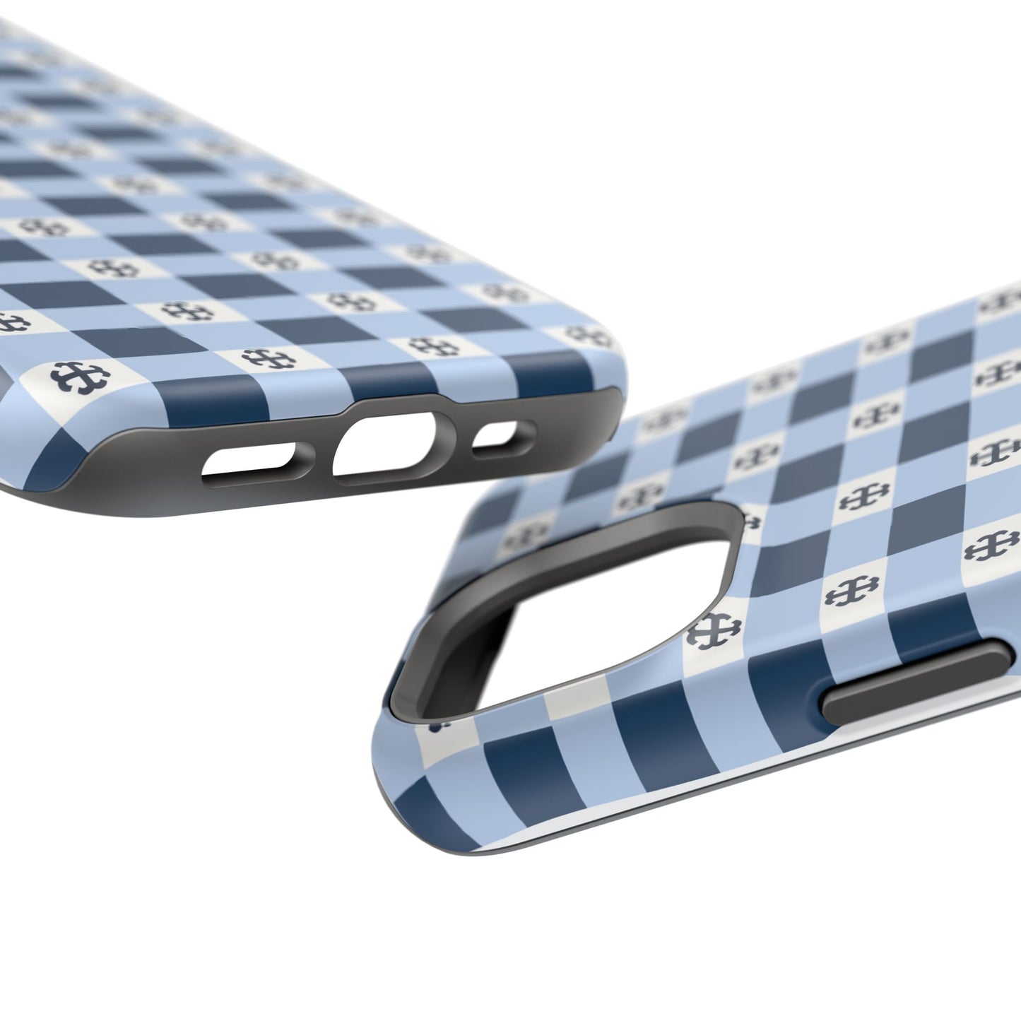 Saint Mary's College Gingham French Cross Magnetic Phone Case | Belles Blue | Better in Blue Co.