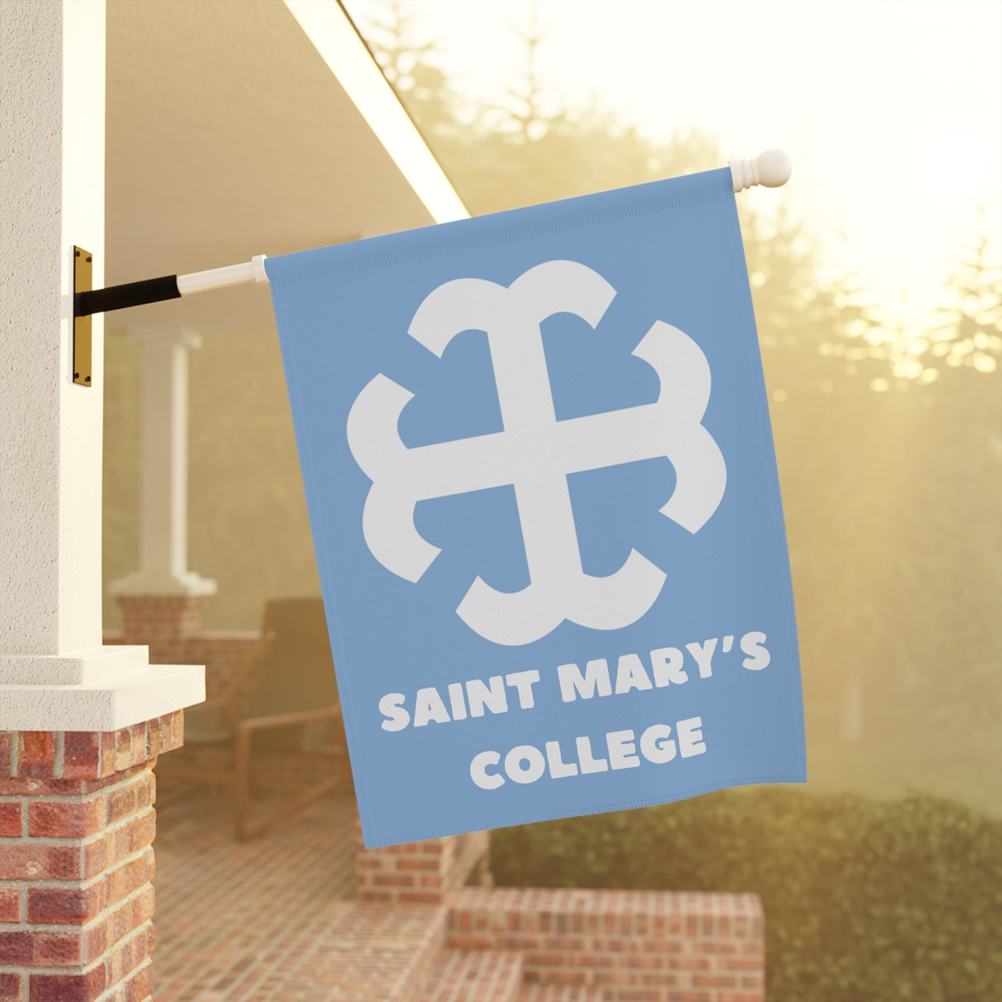 Saint Mary's College Belles Blue/White Garden & House Banner | French Cross | Better in Blue Co.