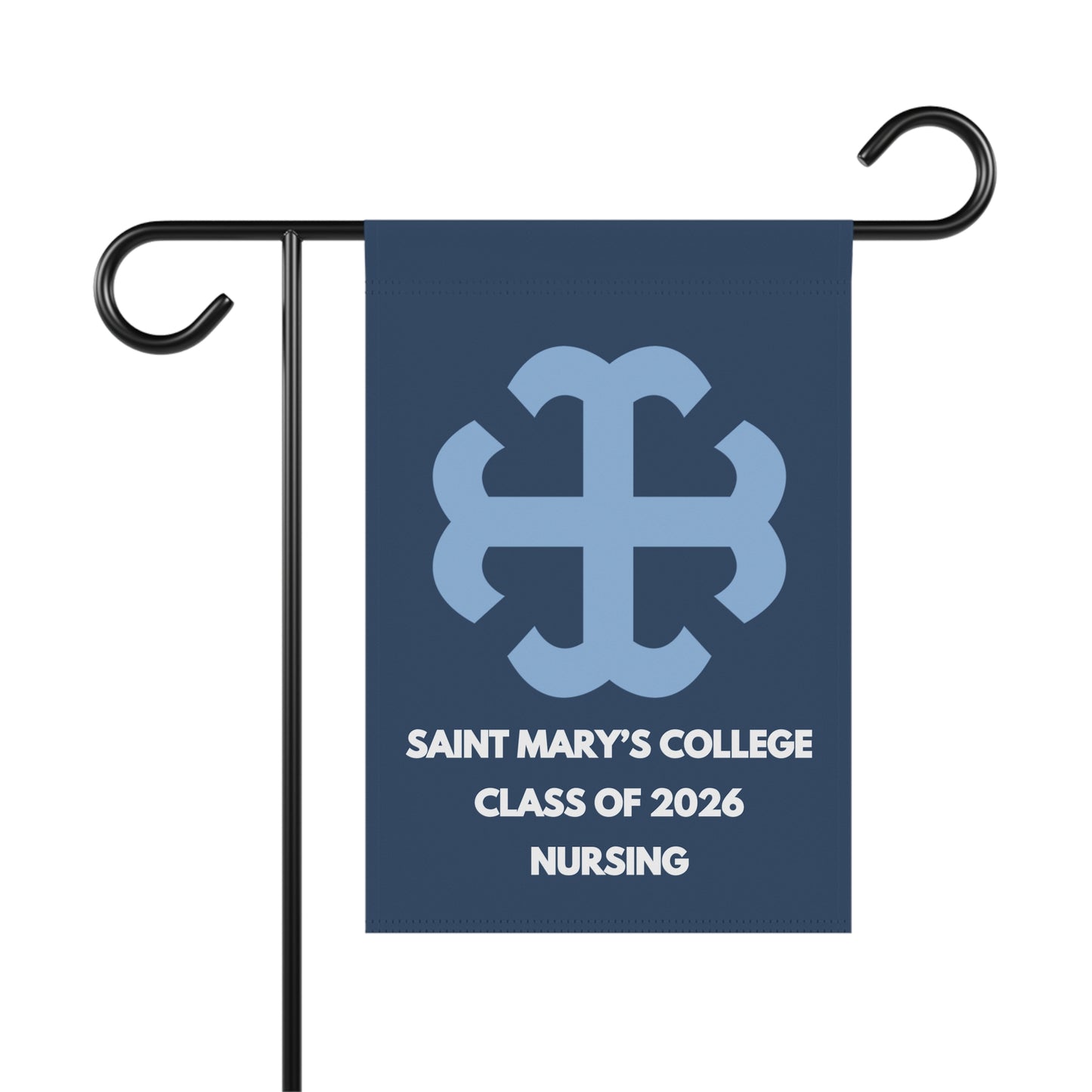 Saint Mary's College Navy/ Belles Blue Nursing Class of 2026 Garden Flag | French Cross | Better in Blue Co.