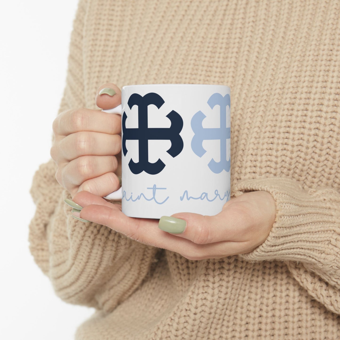 Saint Mary's College French Cross Mug | Belles Blue | Better in Blue Co.