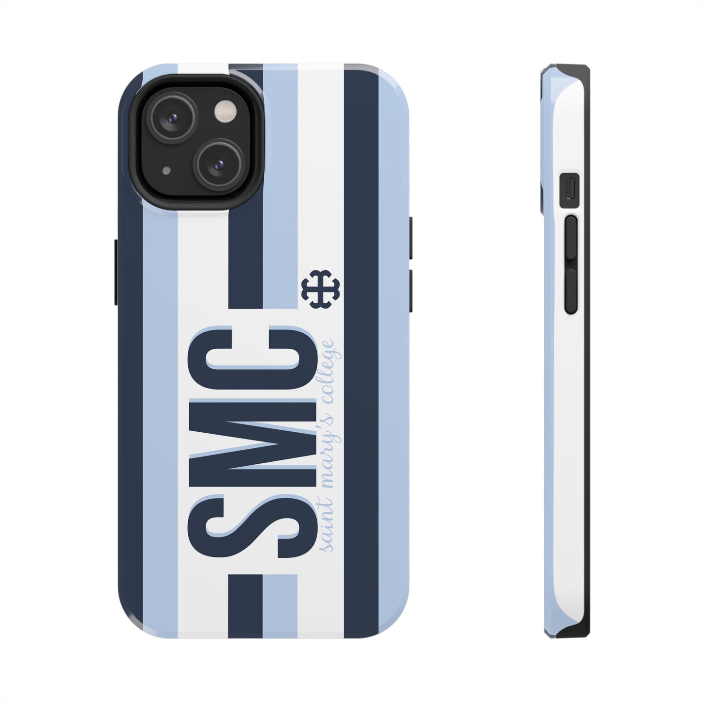 Saint Mary's College Phone Case SMC Navy/Belles Blue/White French Cross | Better in Blue Co.