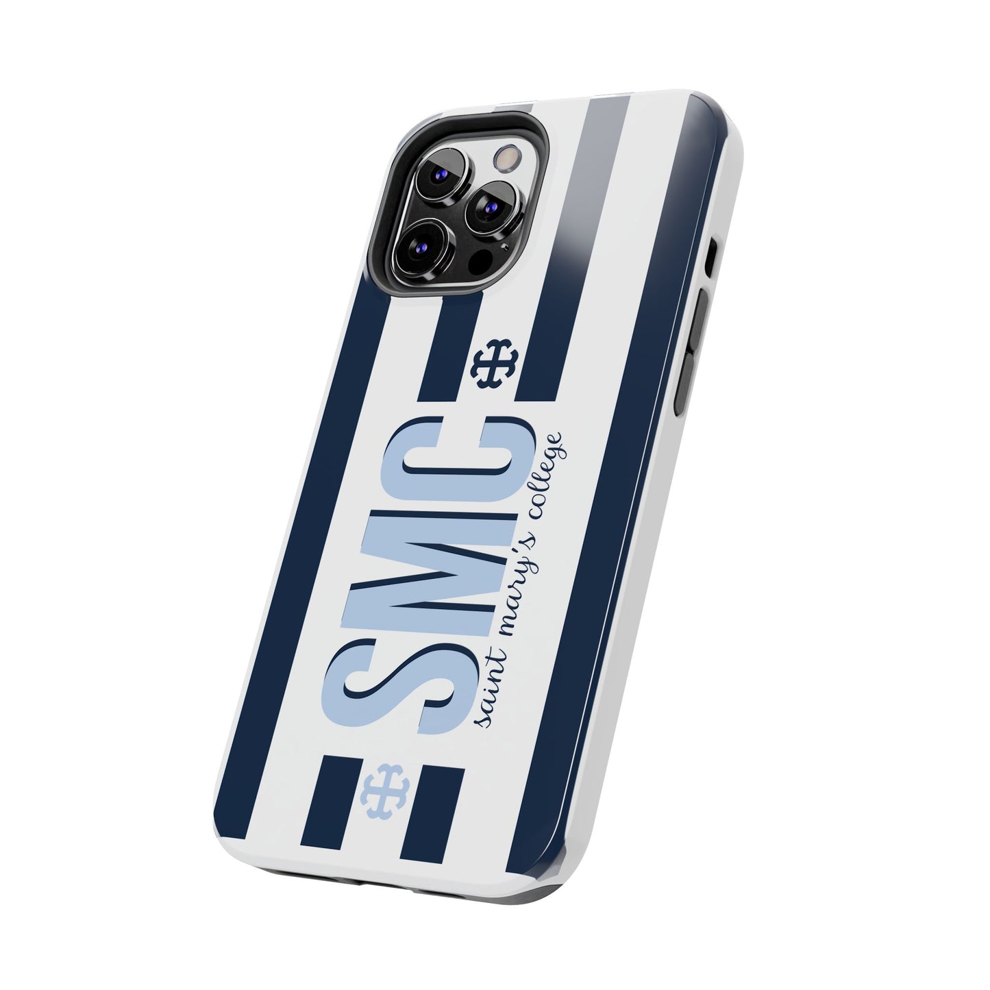 Saint Mary's College Navy Blue Striped Phone Case | French Cross | Better in Blue Co.