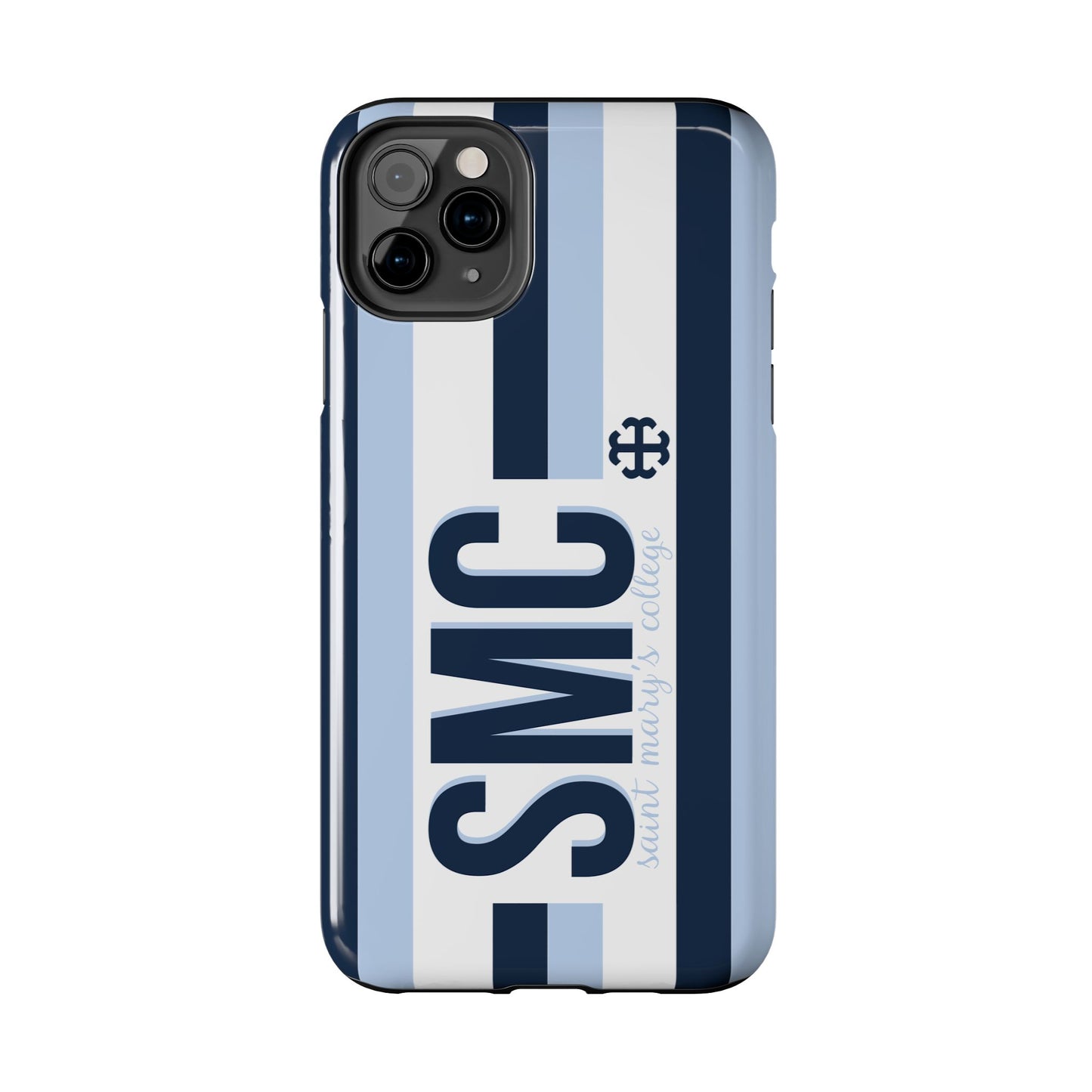 Saint Mary's College Phone Case SMC Navy/Belles Blue/White French Cross | Better in Blue Co.