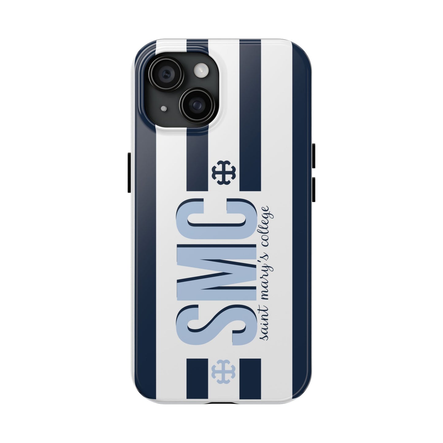 Saint Mary's College Navy Blue Striped Phone Case | French Cross | Better in Blue Co.